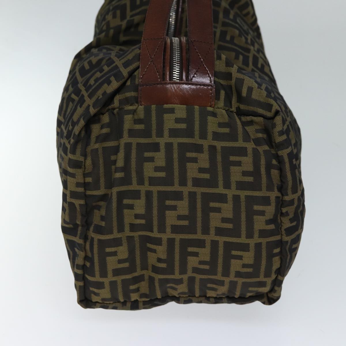 FENDI Zucca Canvas Shoulder Bag Brown Black72418