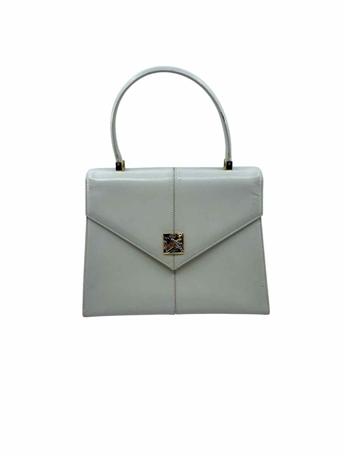 YVES SAINT LAURENT White Leather Solid Handbag
