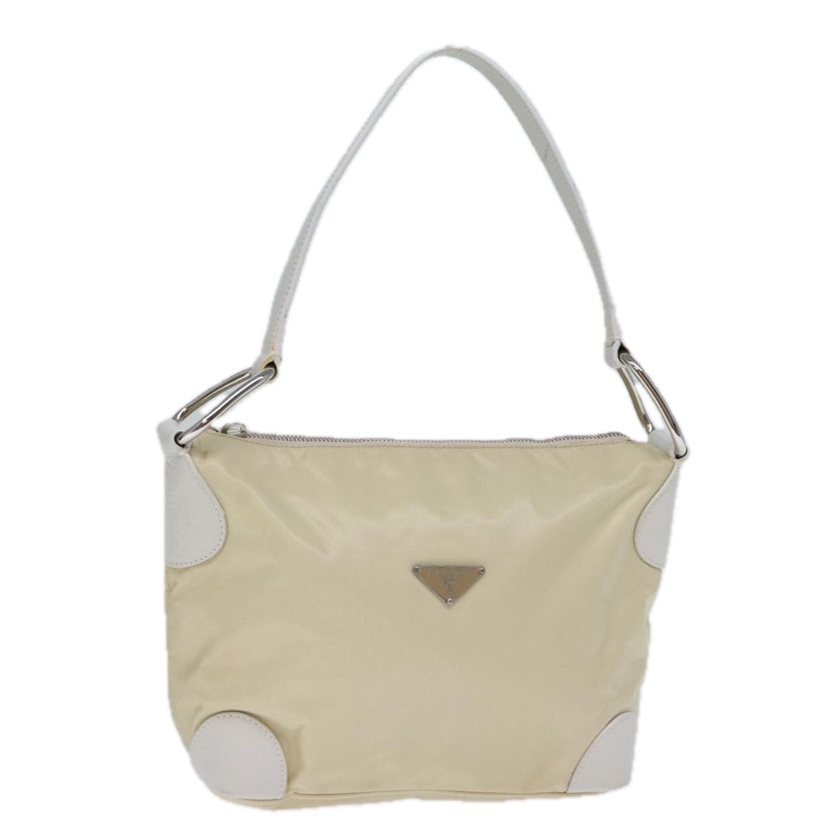 PRADA Shoulder Bag Nylon Cream 73203