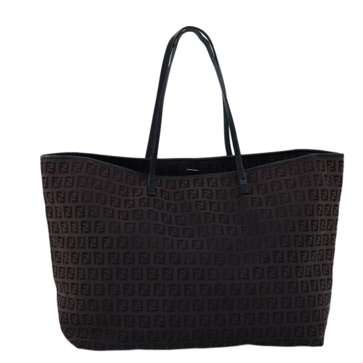 FENDI Zucchino Canvas Tote Bag Brown75428