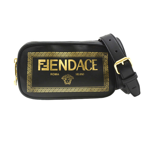 Fendi Leather Camera Shoulder Bag Black