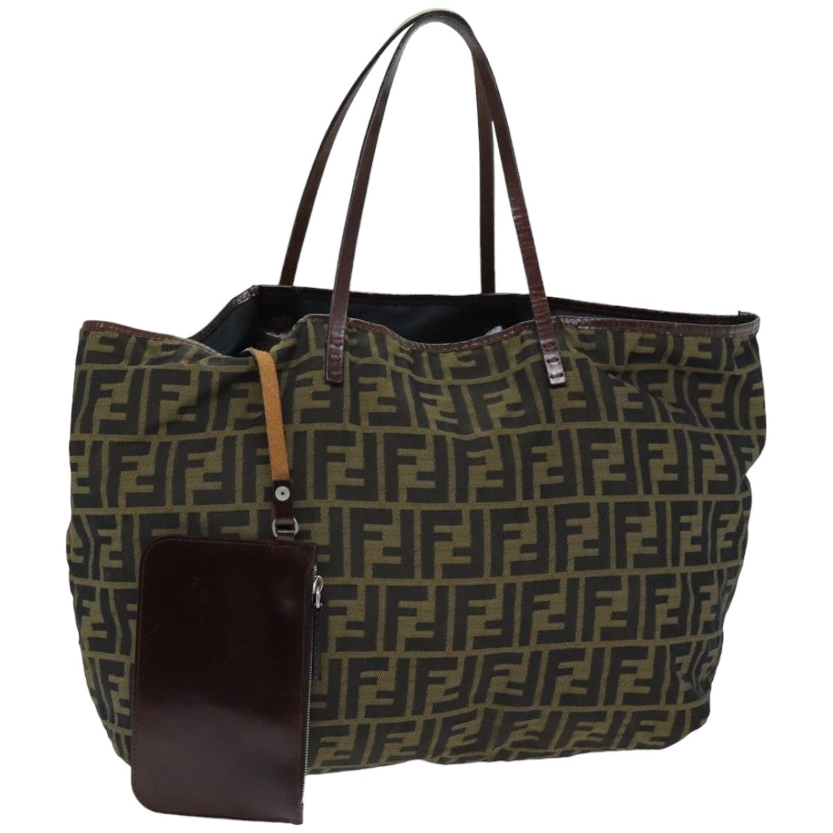FENDI Zucca Canvas Tote Bag Black Brown76181