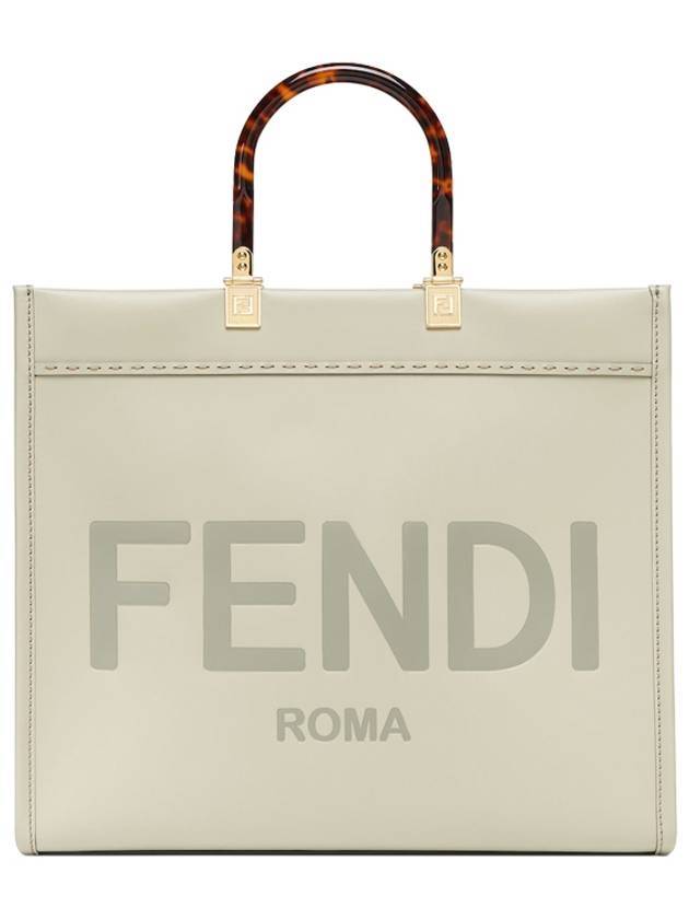 Fendi Sunshine Logo Medium Tote Bag Light Green