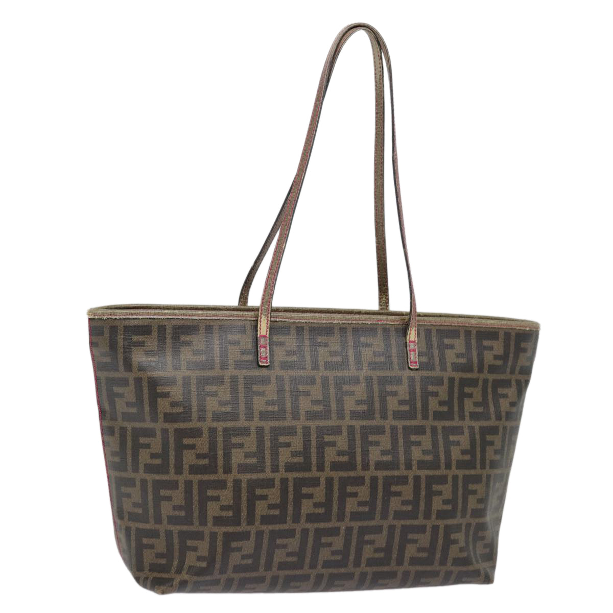FENDI Zucca Canvas Tote Bag Brown Black gold78563
