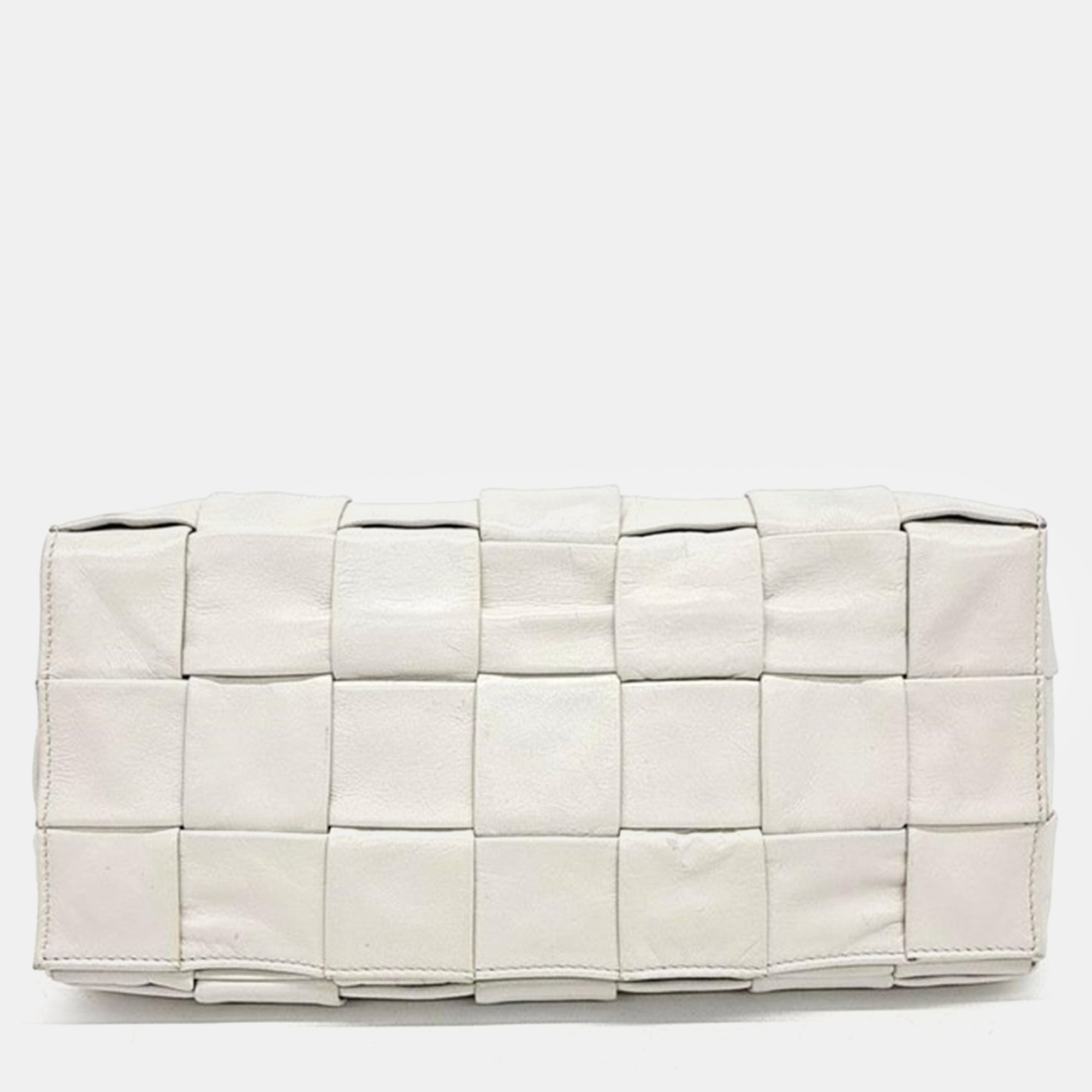 Bottega Veneta White Leather Cassette Belt Bag