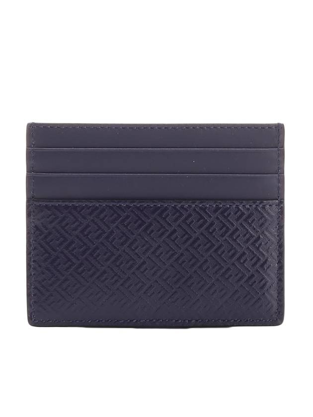 Fendi FF Micro Card Wallet Navy