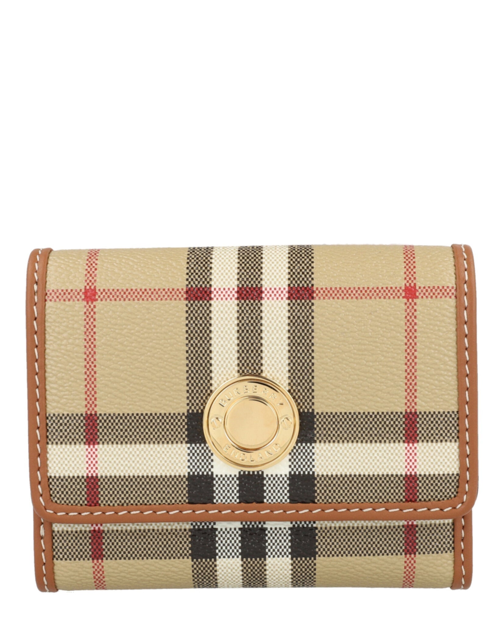 Burberry Womens Lancaster Check Trifold Wallet