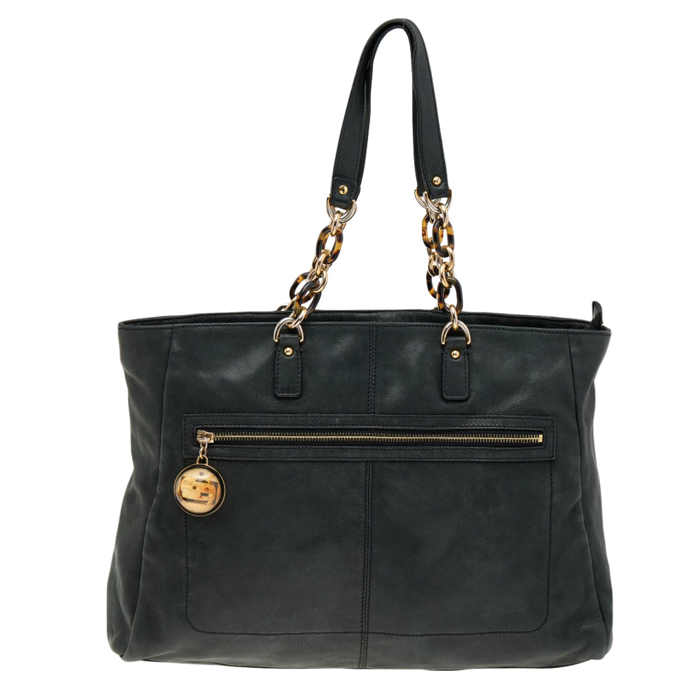 Fendi Iridescent Leather Chain Tote