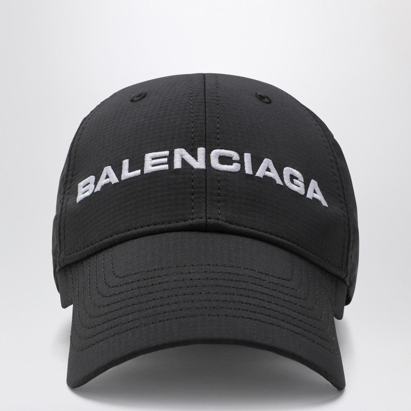 Balenciaga Black/White Logo Baseball Cap Men