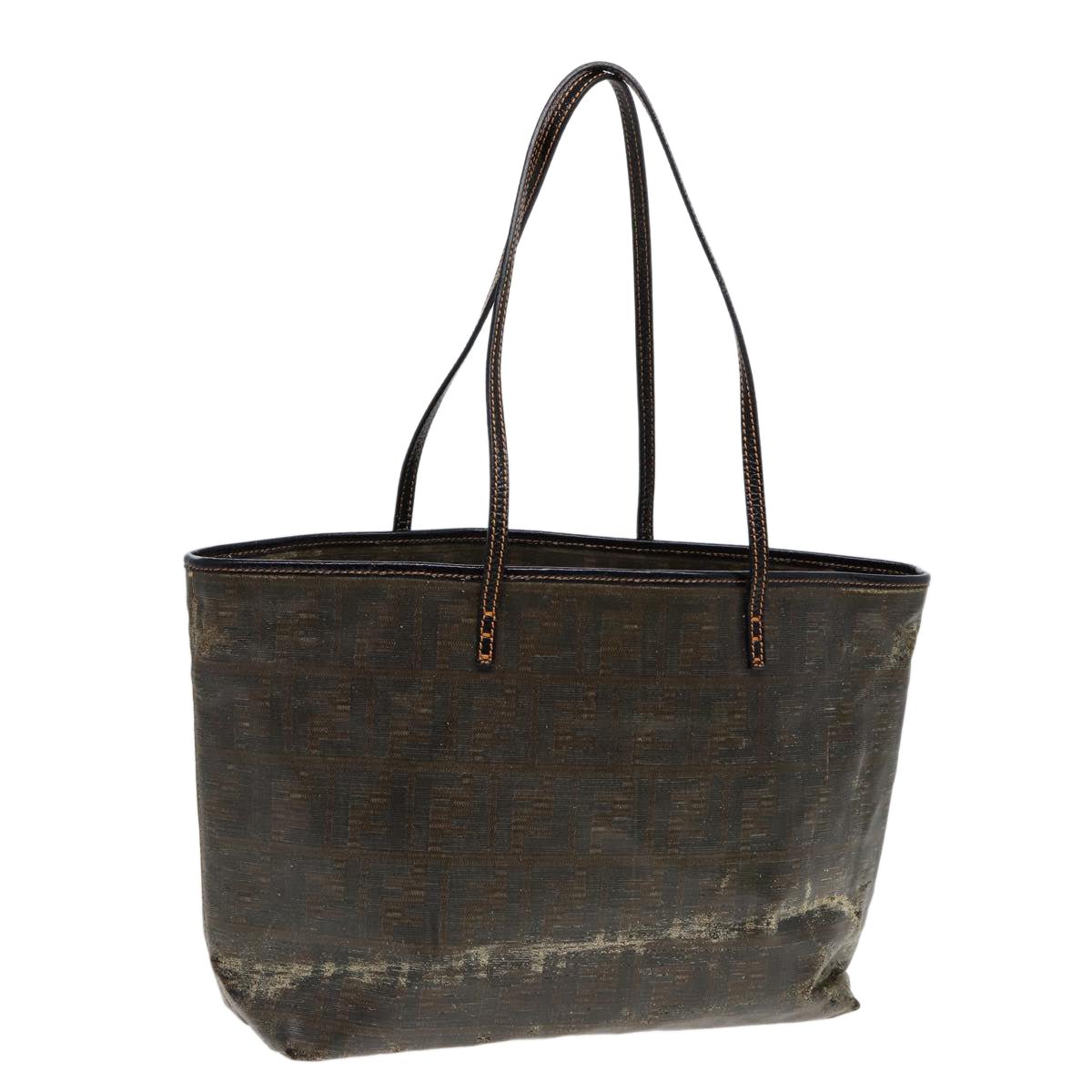 FENDI Zucca Canvas Tote Bag Brown Black83688