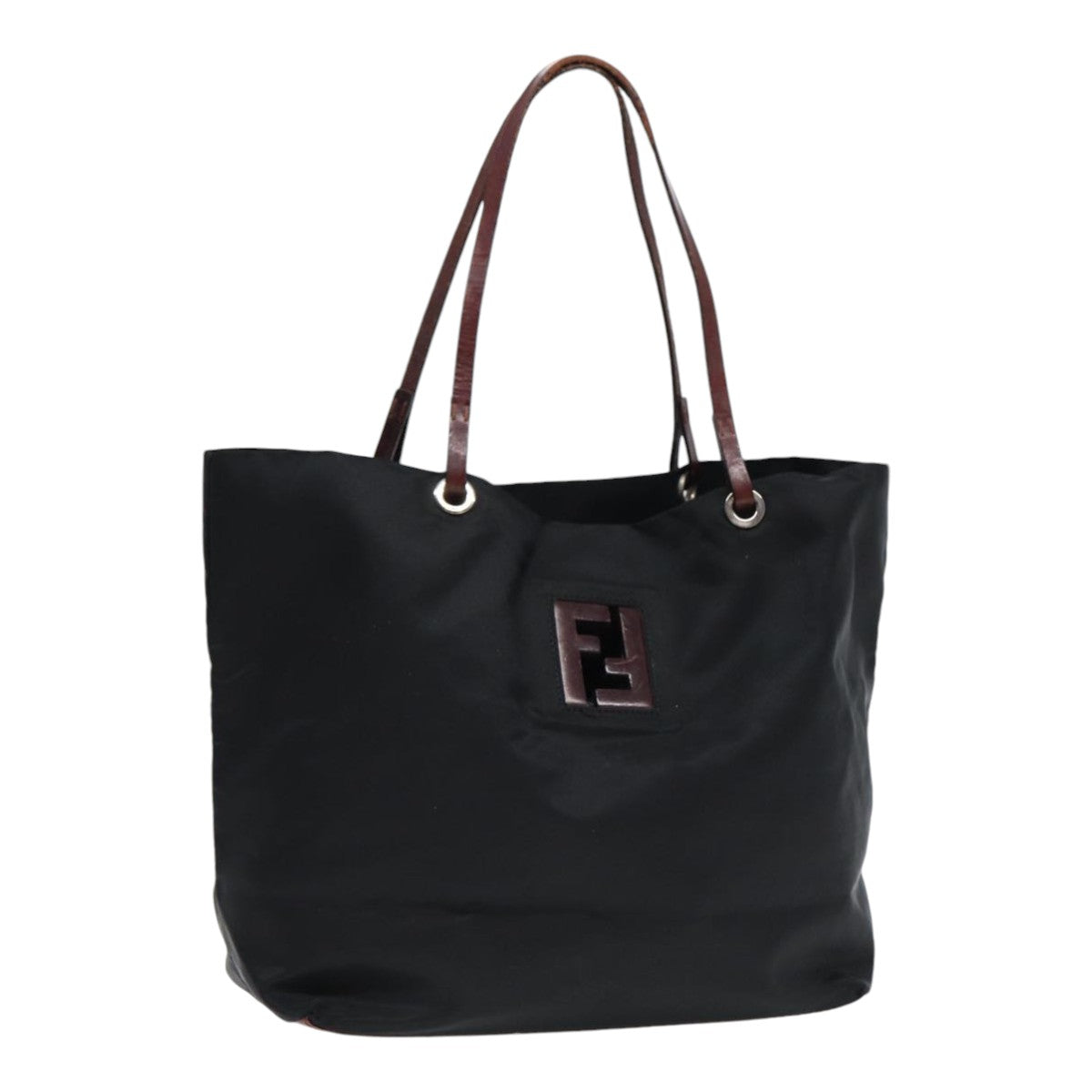 FENDI Tote Bag Nylon Black Silver88083
