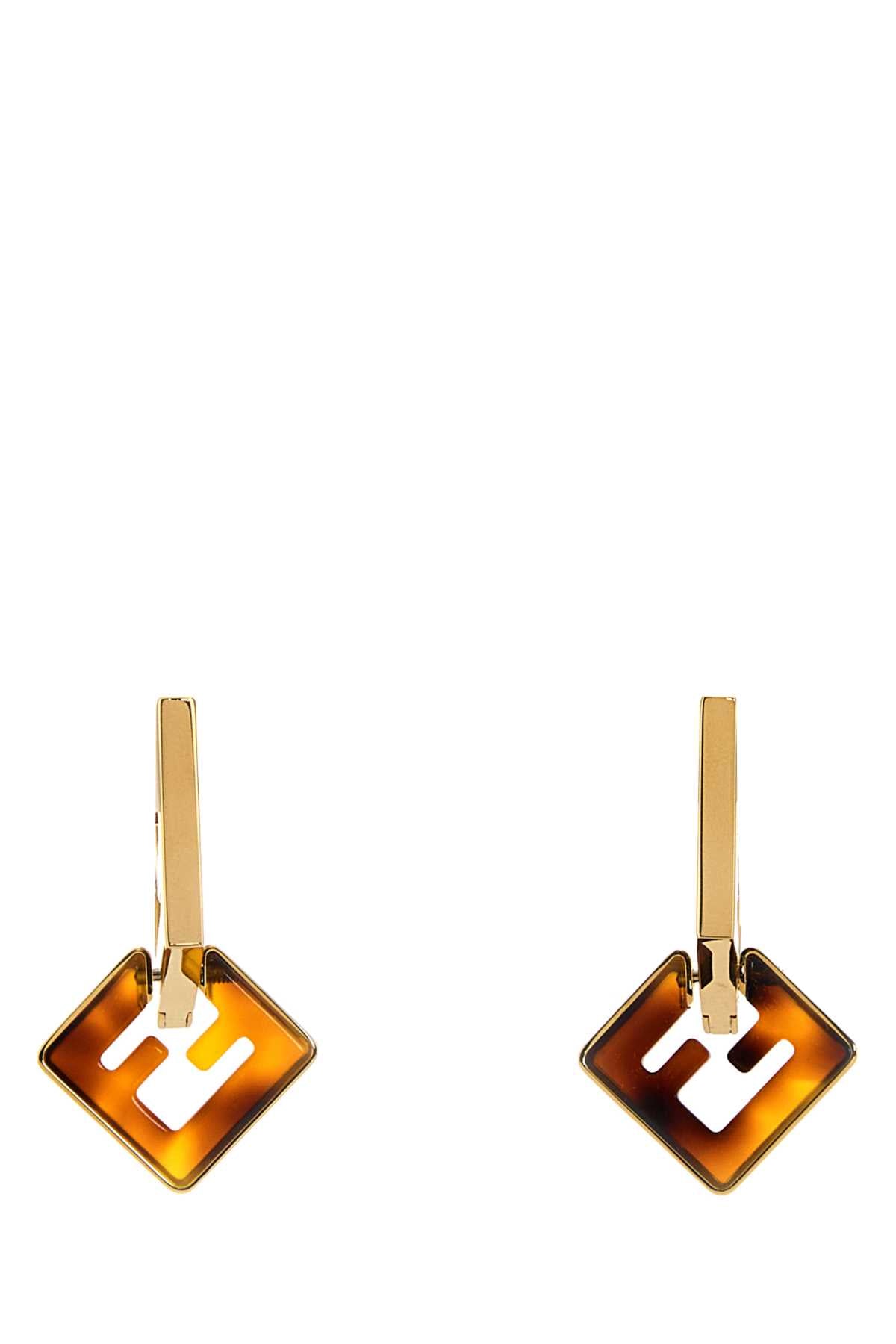 FENDI Printed Plexiglass and Metal Forever Earrings