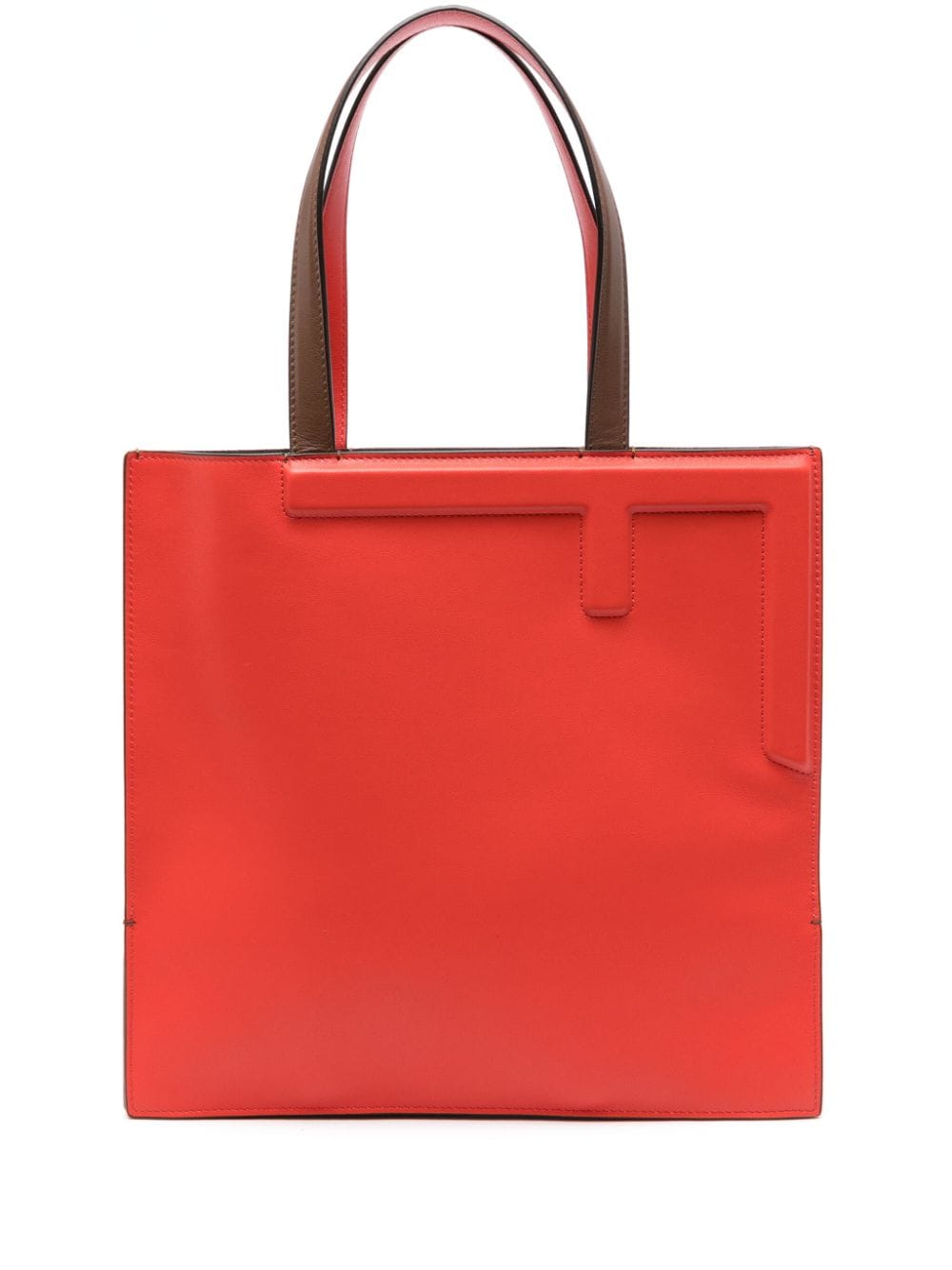 FENDI Medium Leather Color-Block Tote Handbag
