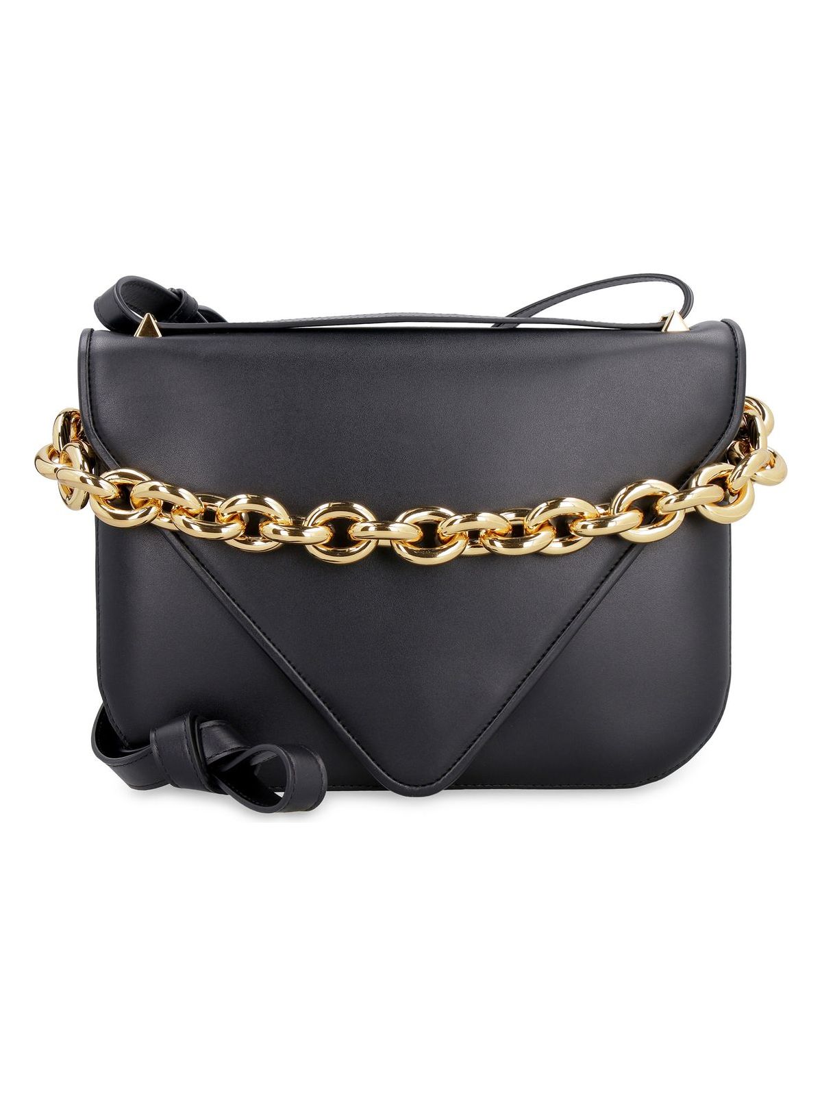 Bottega Veneta Women's Mount Leather Envelope Bag in Black | 667398V12J0 Color 8425