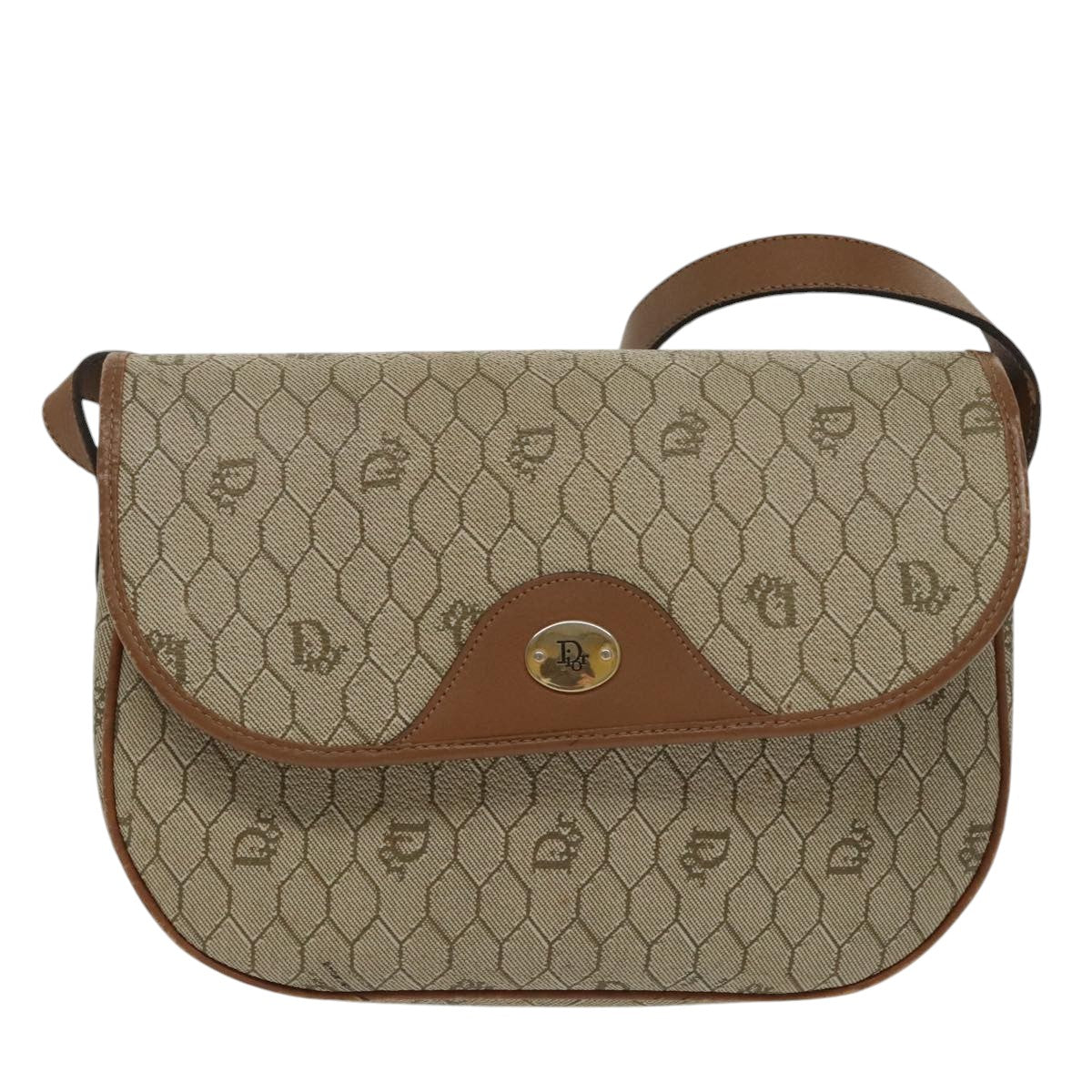 Dior Honeycomb Canvas Shoulder Bag (Pre-Owned)