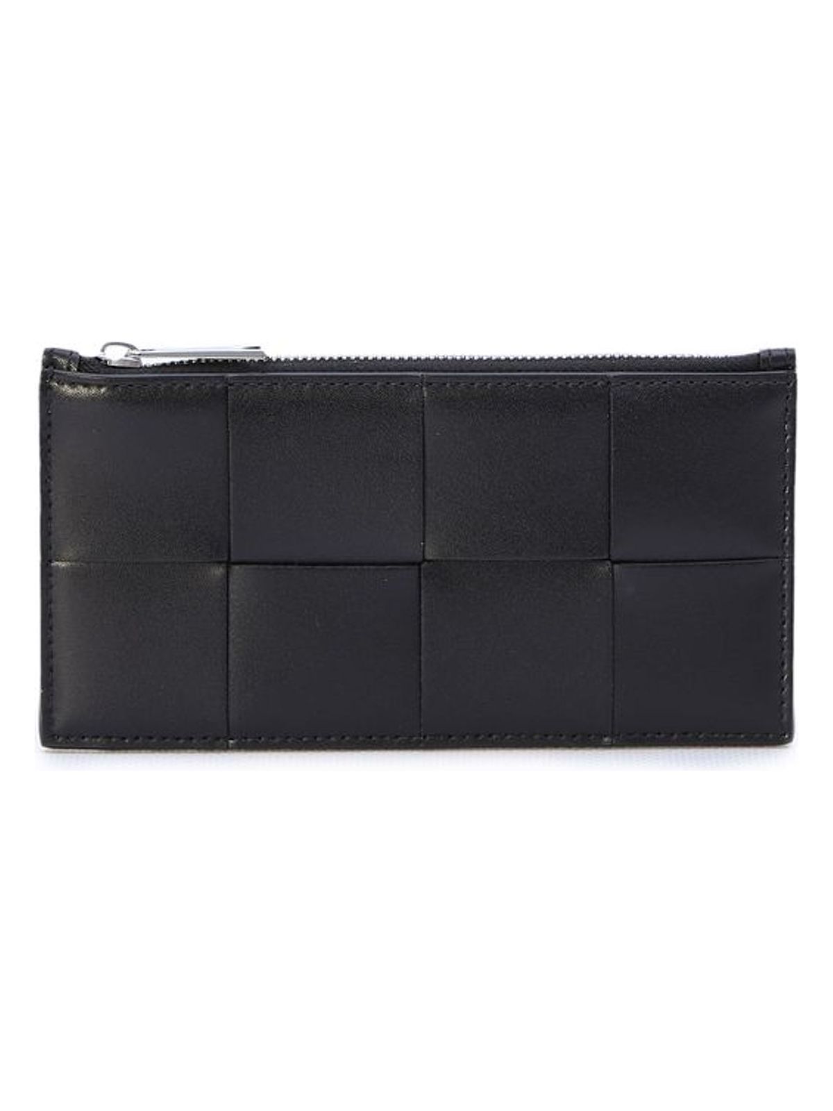 Bottega Veneta Men's Cassette Leather Card Holder in Black | 749460VBWD3 Color 8803