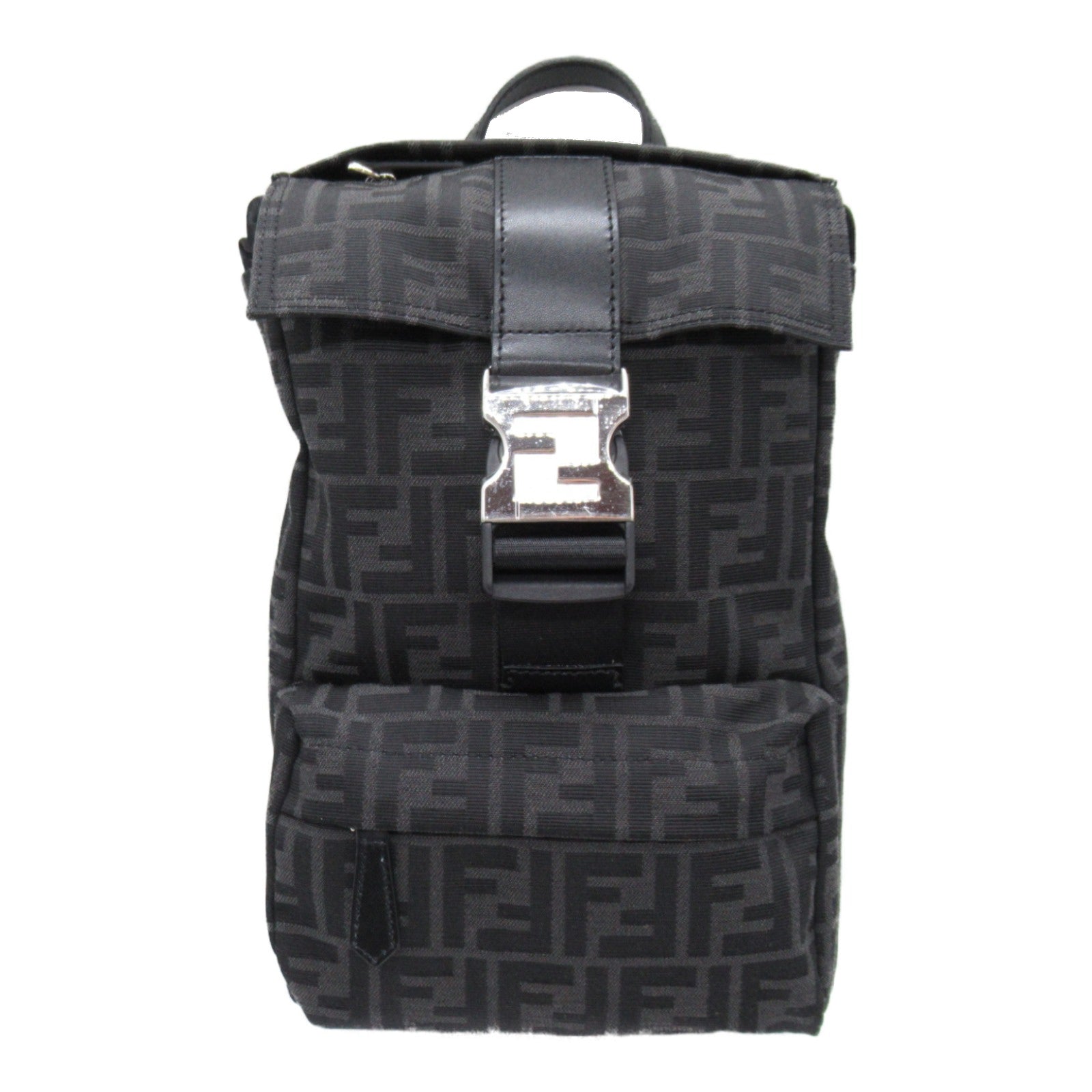 FENDI Rucksack Backpack Backpack Rucksack Fabric Black