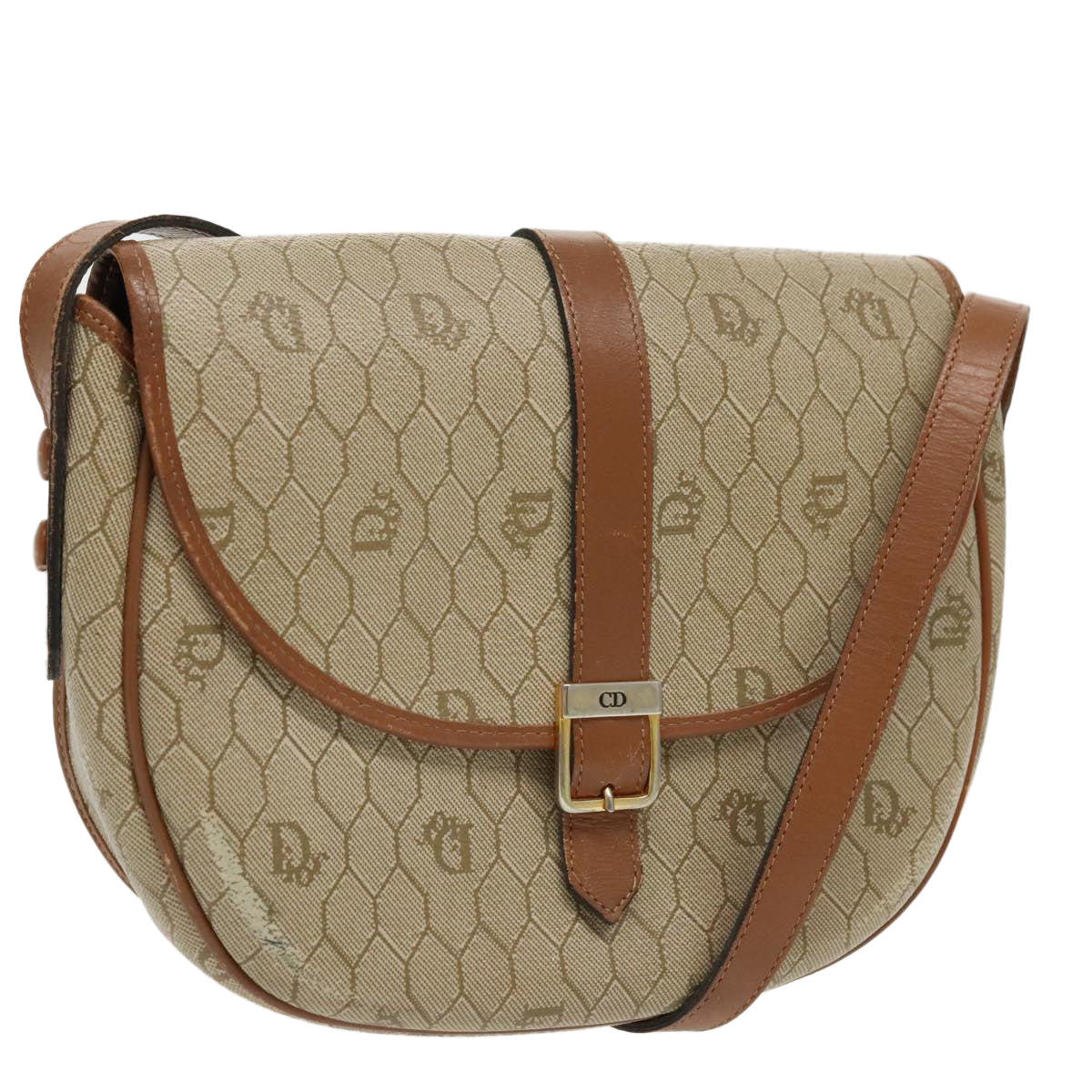 Dior Honeycomb Canvas Shoulder Bag (Pre-Owned)