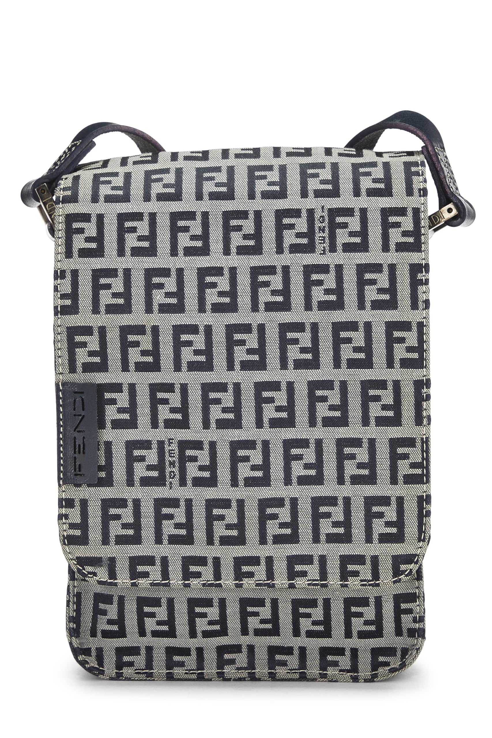 Fendi, Navy Zucchino Canvas Messenger Bag, Navy