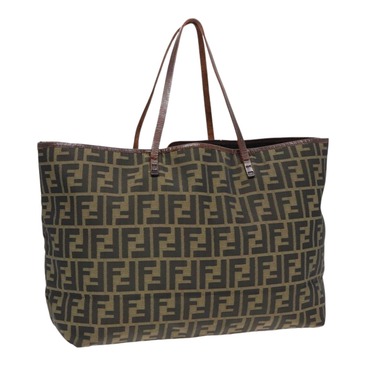 FENDI Zucca Canvas Tote Bag Brown Black92145