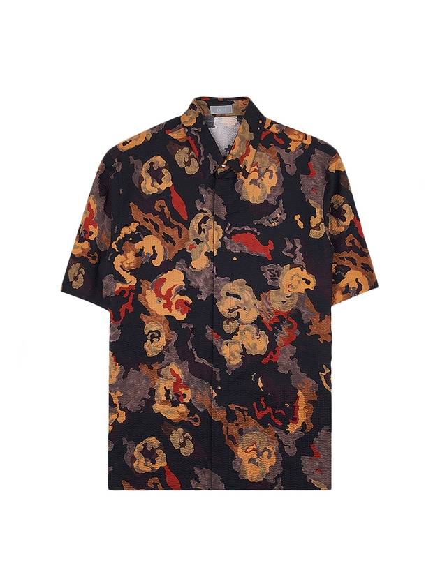 Cotton Short Sleeve Shirt Black Dior