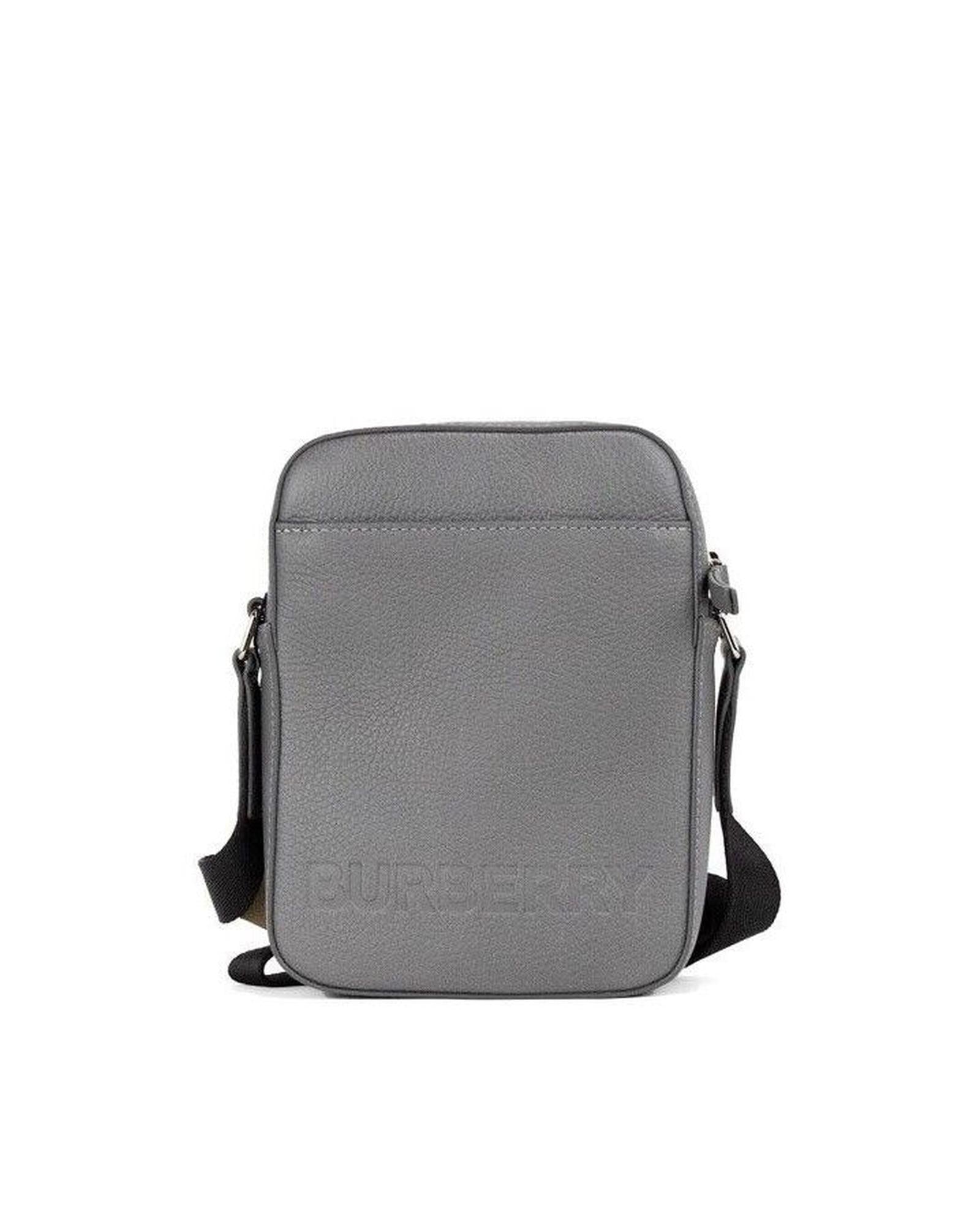 Burberry Small Leather Crossbody Bag Grey