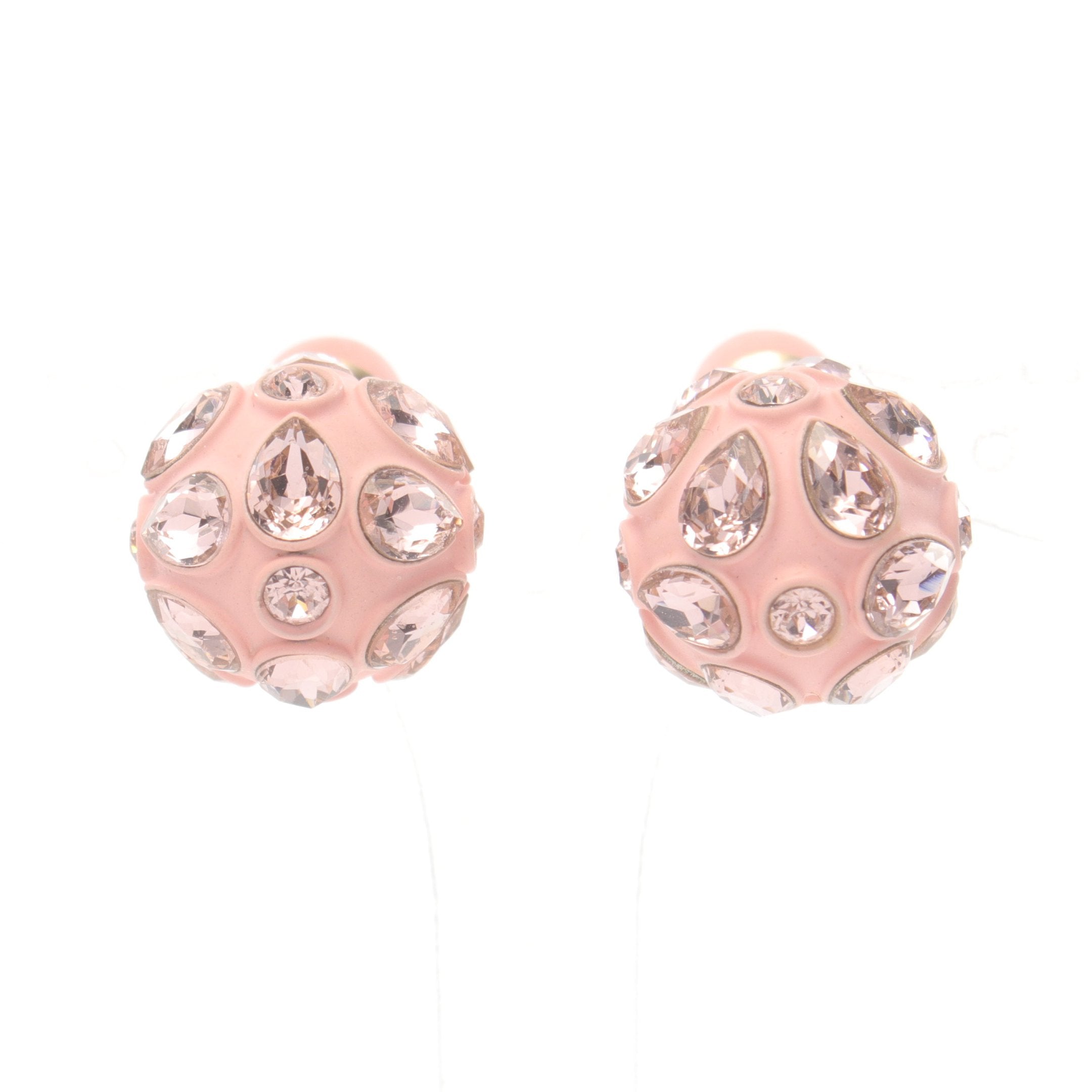 Dior Tribal Earrings GP Rhinestone Pink