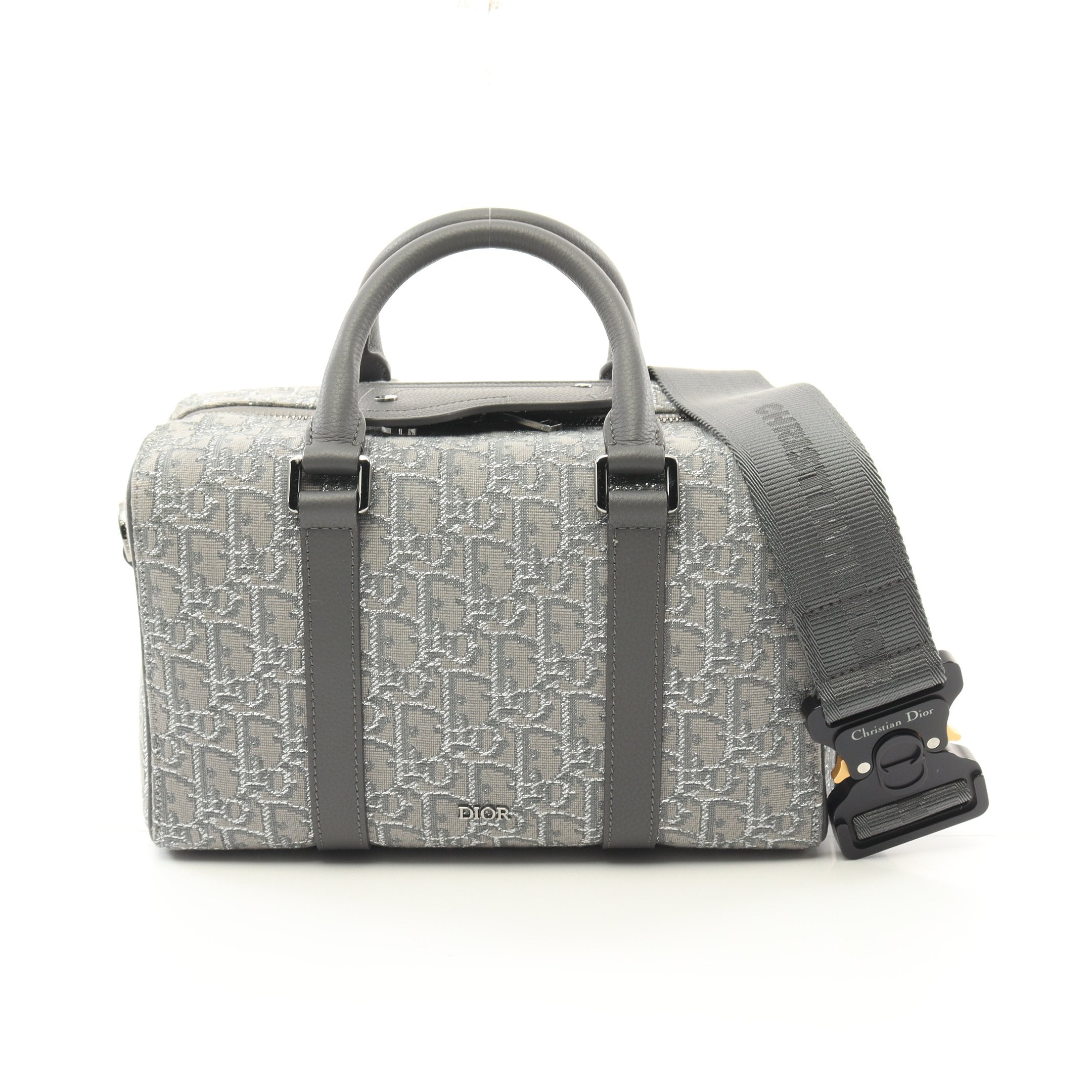 Dior LINGOT26 Rango Handbag Canvas Leather Gray 2WAY