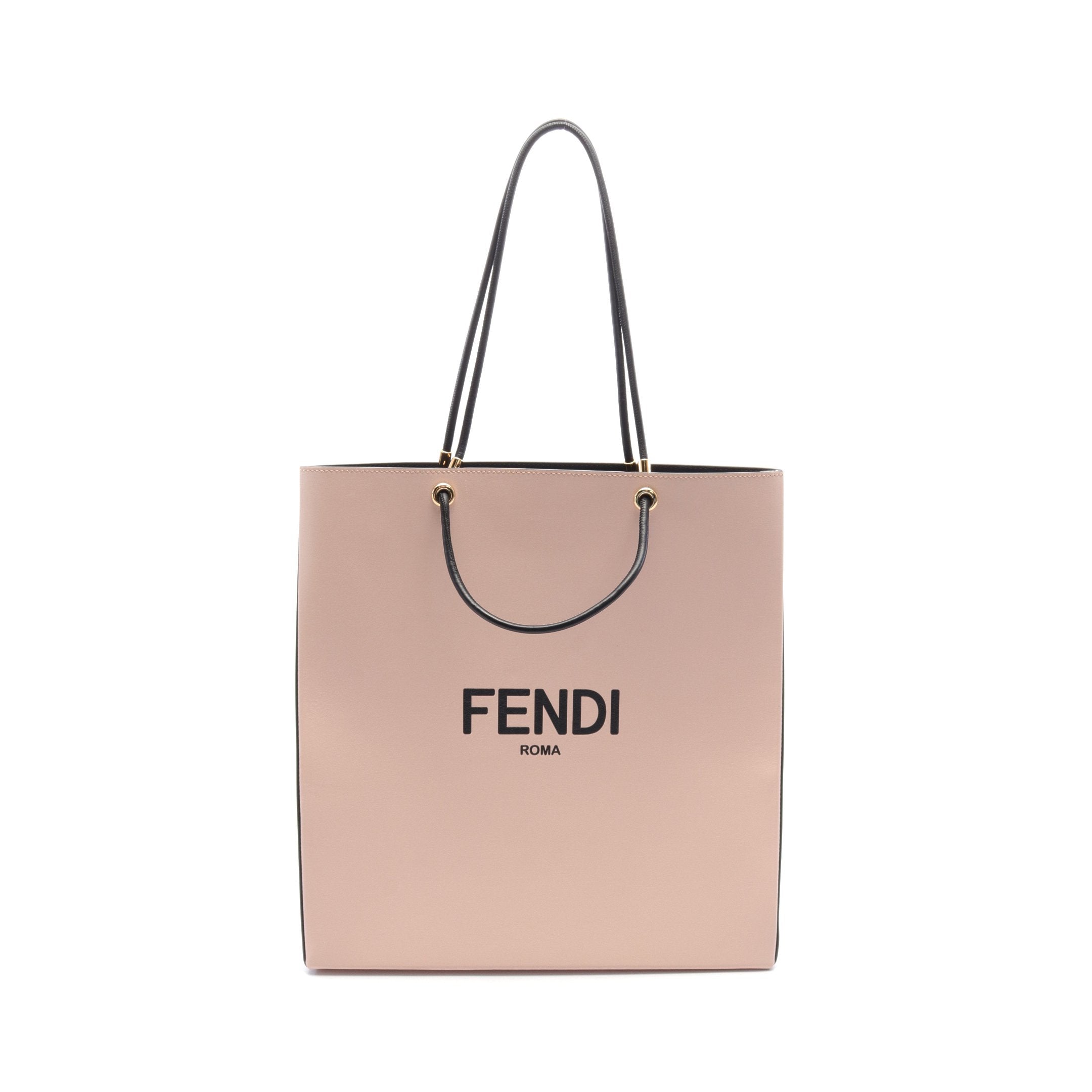 FENDI Fendi Bag Medium Shopping bag Shoulder bag Tote bag Leather Pink Black 2WAY