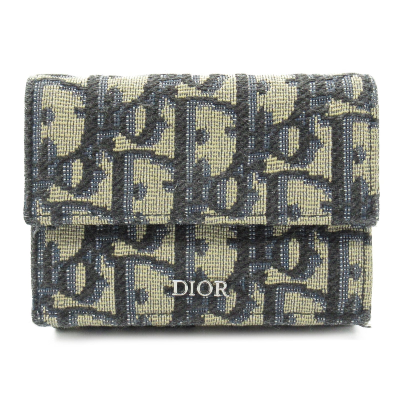 Dior Oblique Tri-fold wallet Trifold wallet Others Jacquard Navy