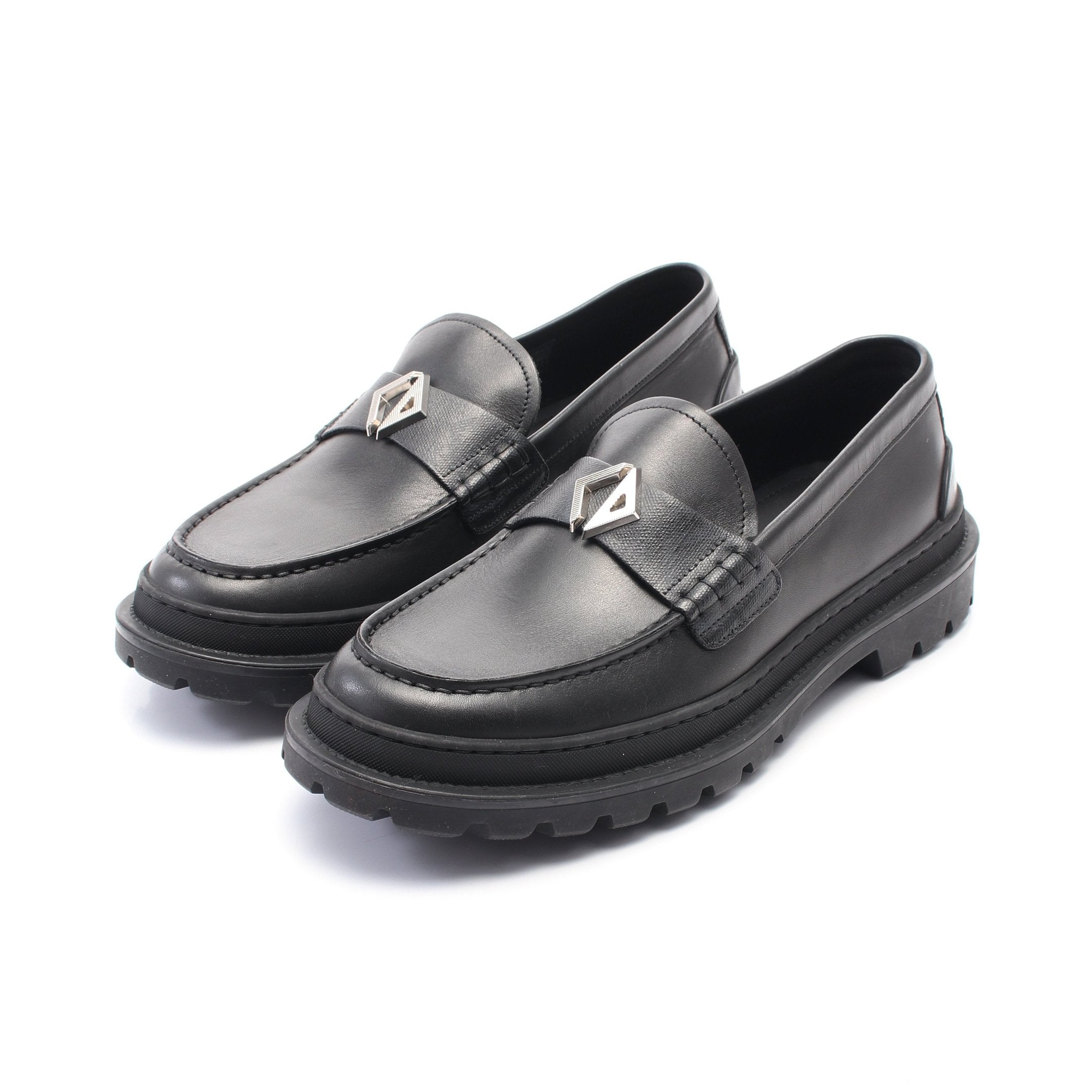 Dior Loafers Leather PVC Black