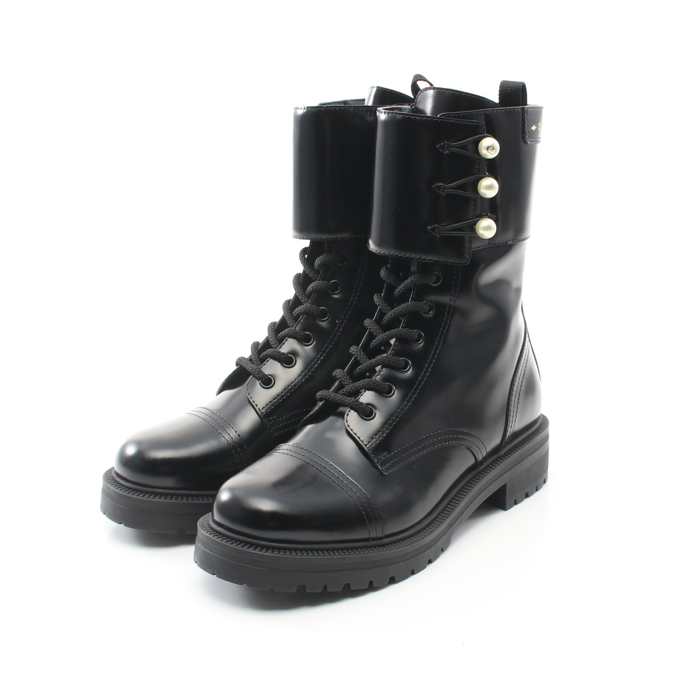 Dior D-Strike Short Boots Leather Black