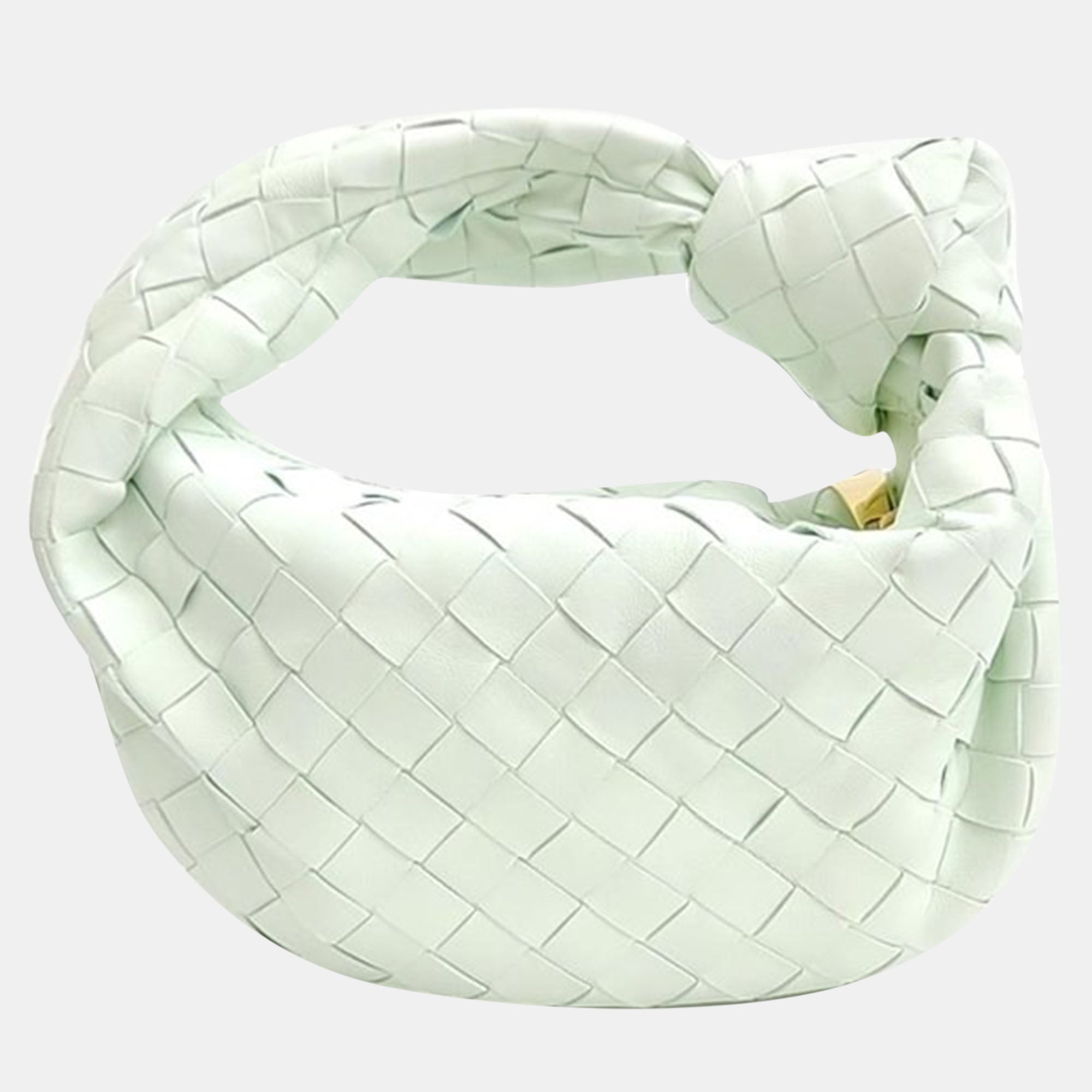 Bottega Veneta Green Leather Jodie Mini Top Handle Bag