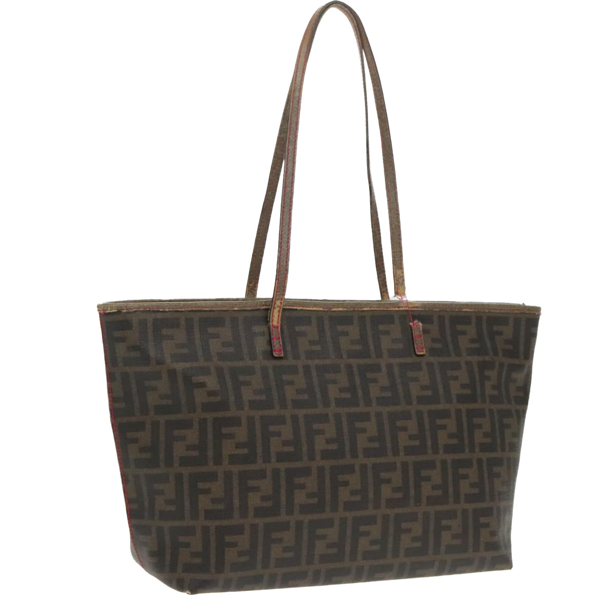 FENDI Zucca Canvas Tote Bag Brown Black Gold97259
