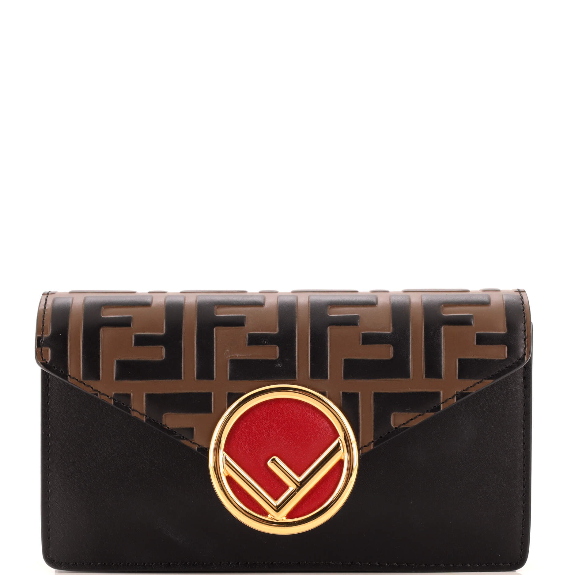 FENDI F is Convertible Belt Bag Leather with Zucca Embossed Detail
