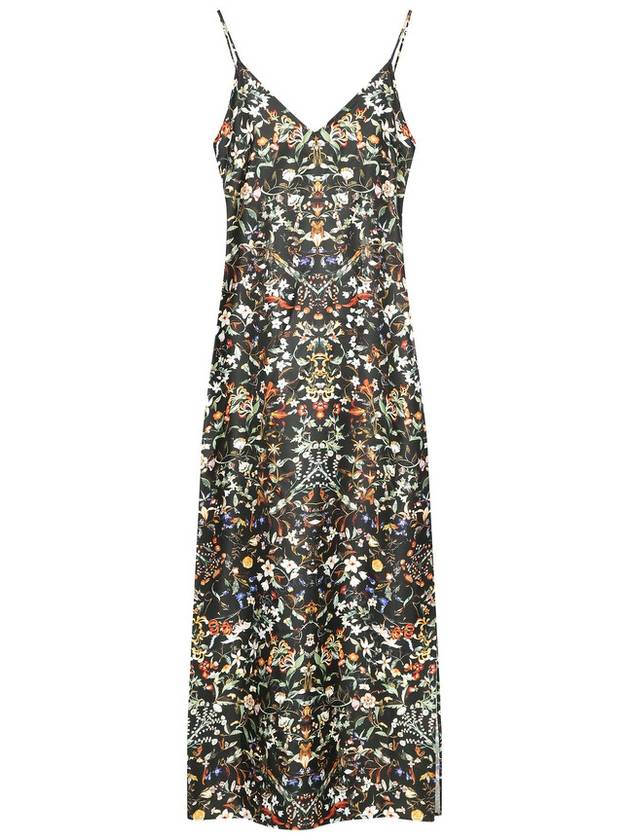 Burberry Burberry Maris Floral Silk Slip Dress In Black Ip Pattern, Brand Size 8 (US Size 6)