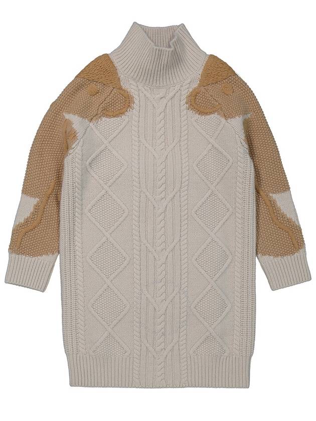Burberry Burberry Girls Thomas Bear High-Neck Knit Dress, Size 3Y