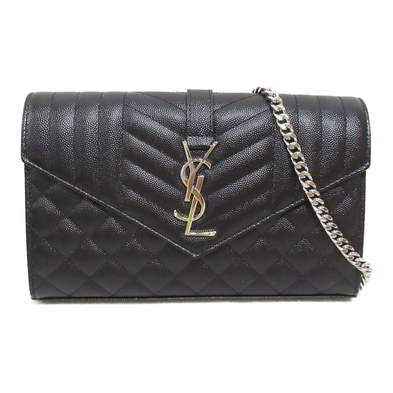 Saint Laurent Chain Shoulder Bag Leather Bag Black 620280BOW921000