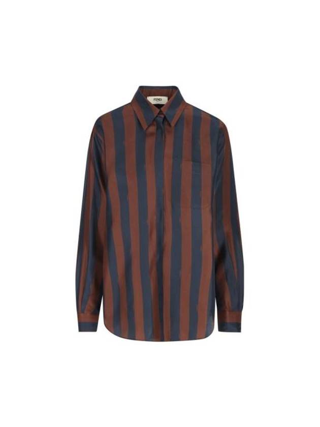Fendi 24SS Shirt FS8190AWZVF1P2U P24 COCOA NAVY