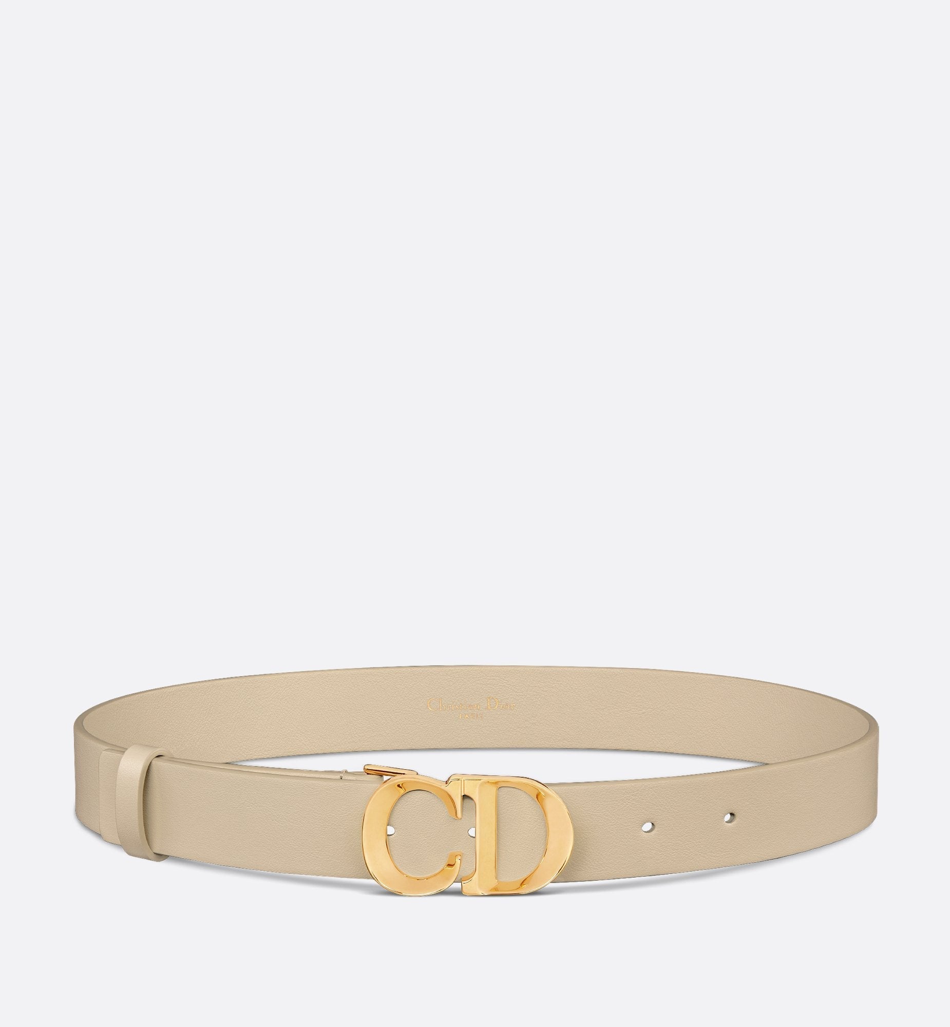 C Est Dior Belt Rope Beige Smooth Calfskin 30 mm