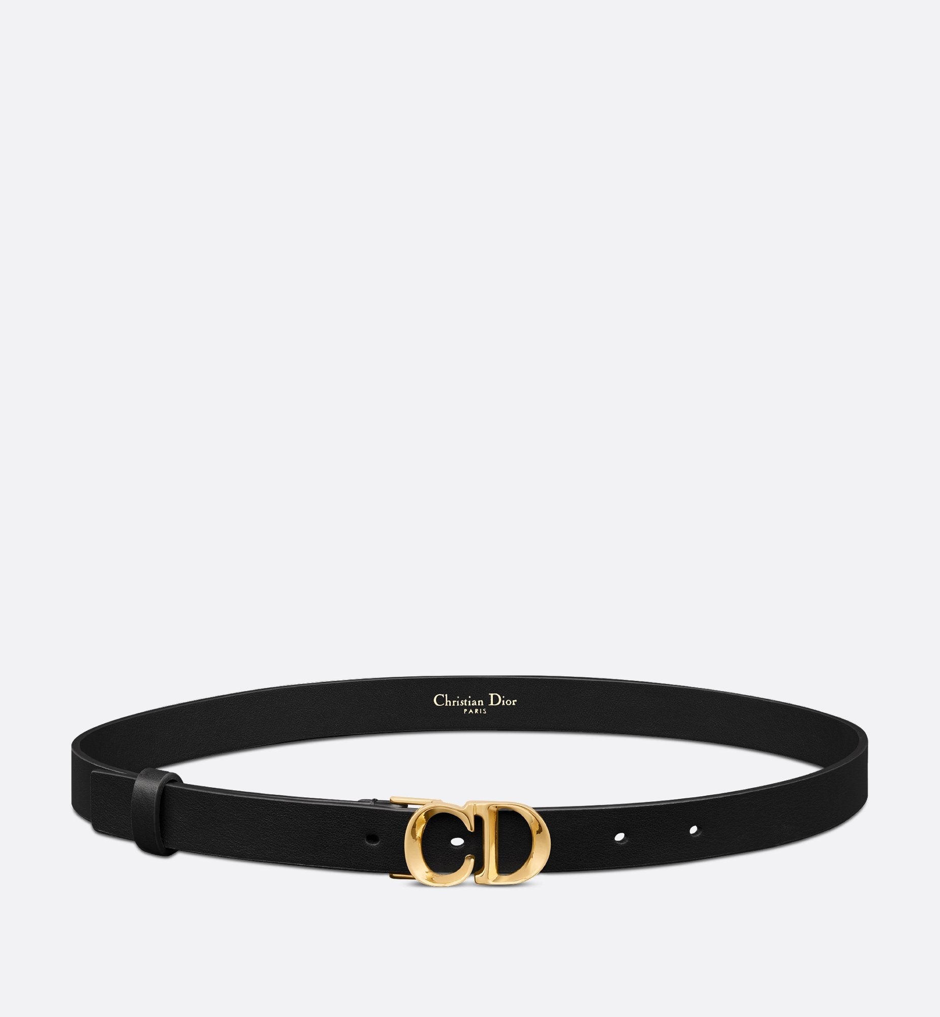 C Est Dior Belt Black Smooth Calfskin 20 mm