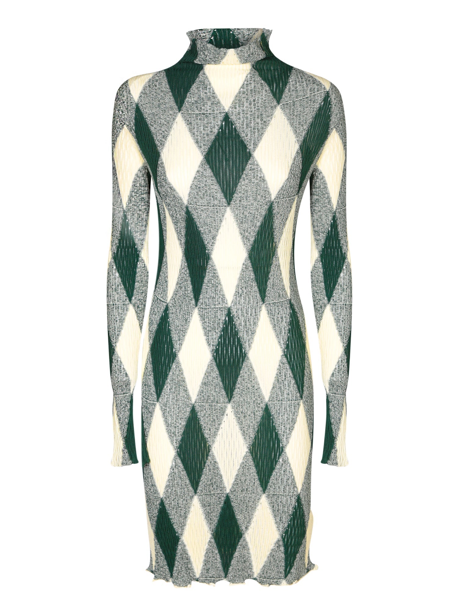 BURBERRY Elegant Mini Dress with Unique Diamond Print