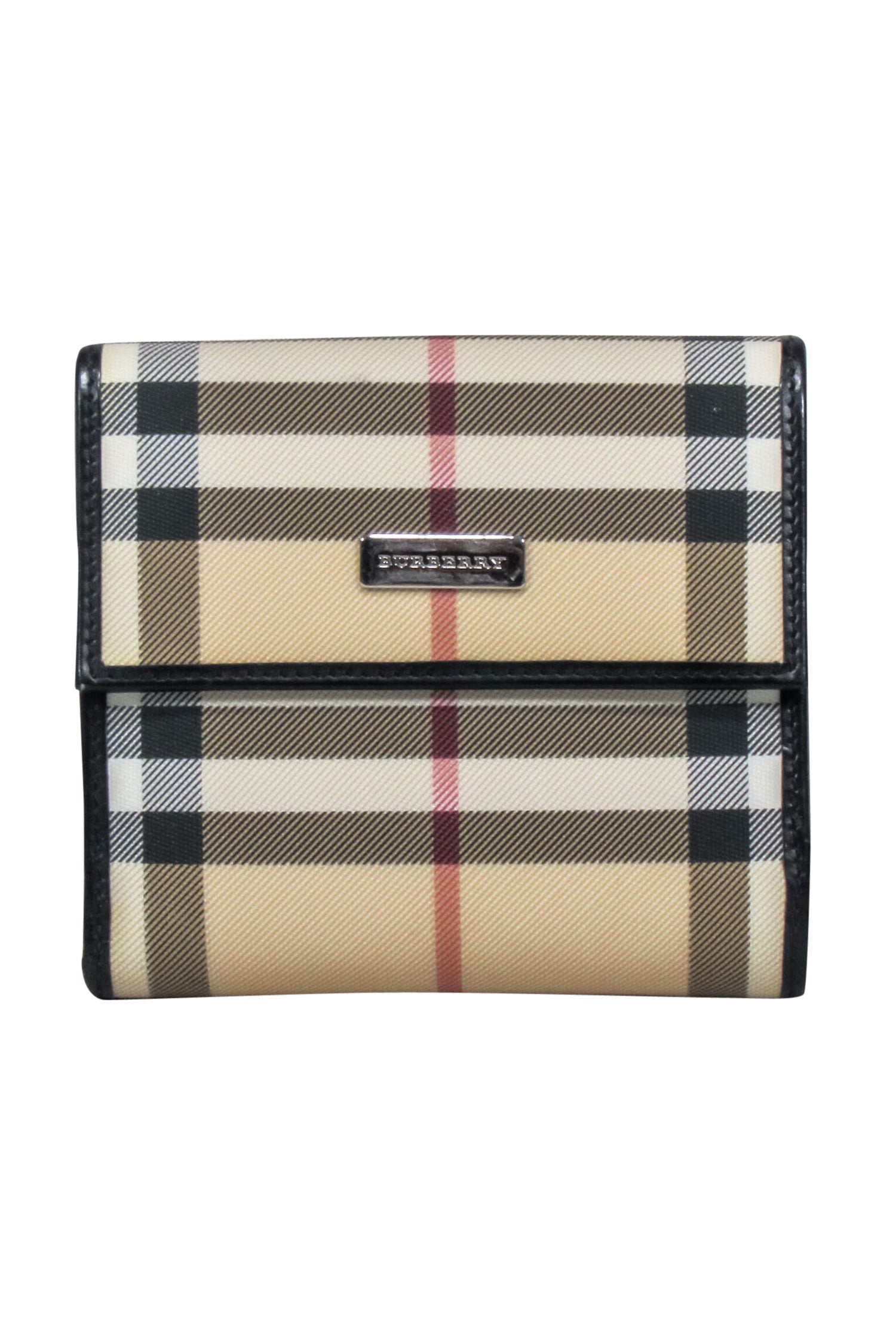 Burberry - Beige Signature Plaid Square Wallet