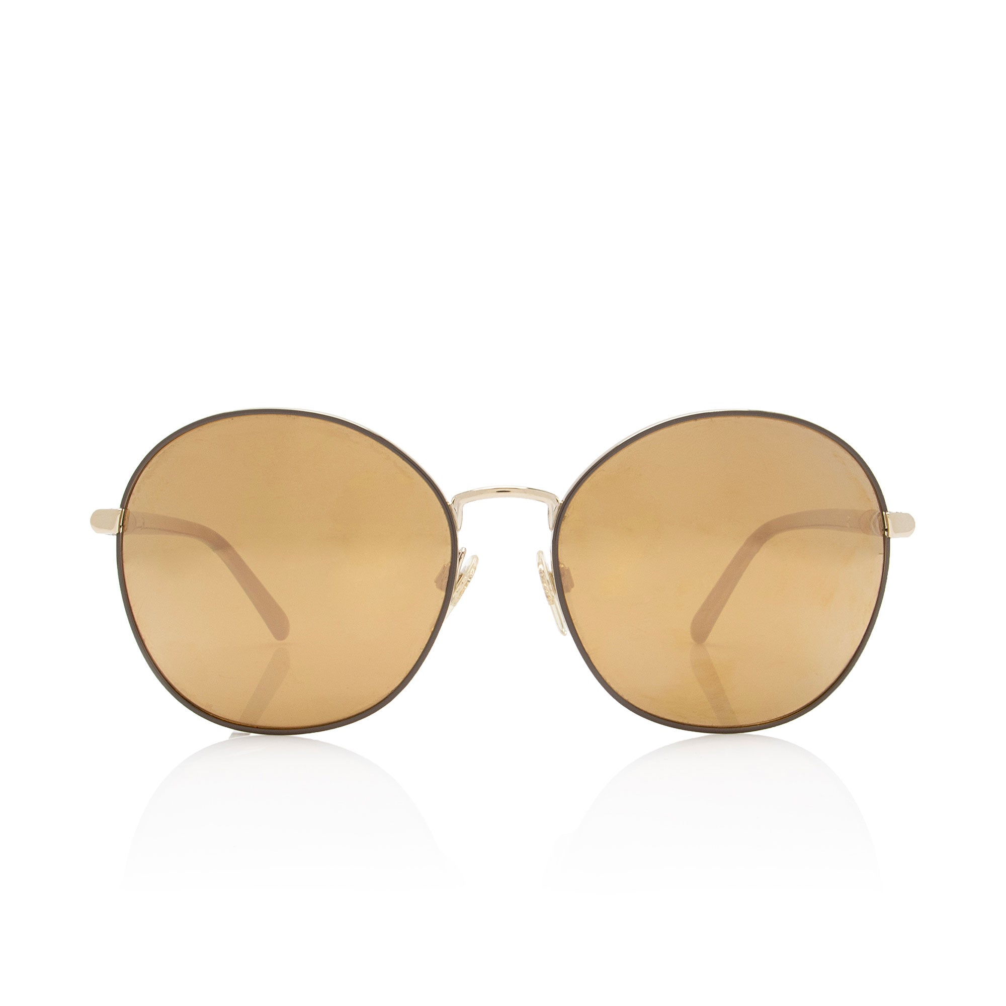 Burberry Check Round Sunglasses (SHF-sXicUR)