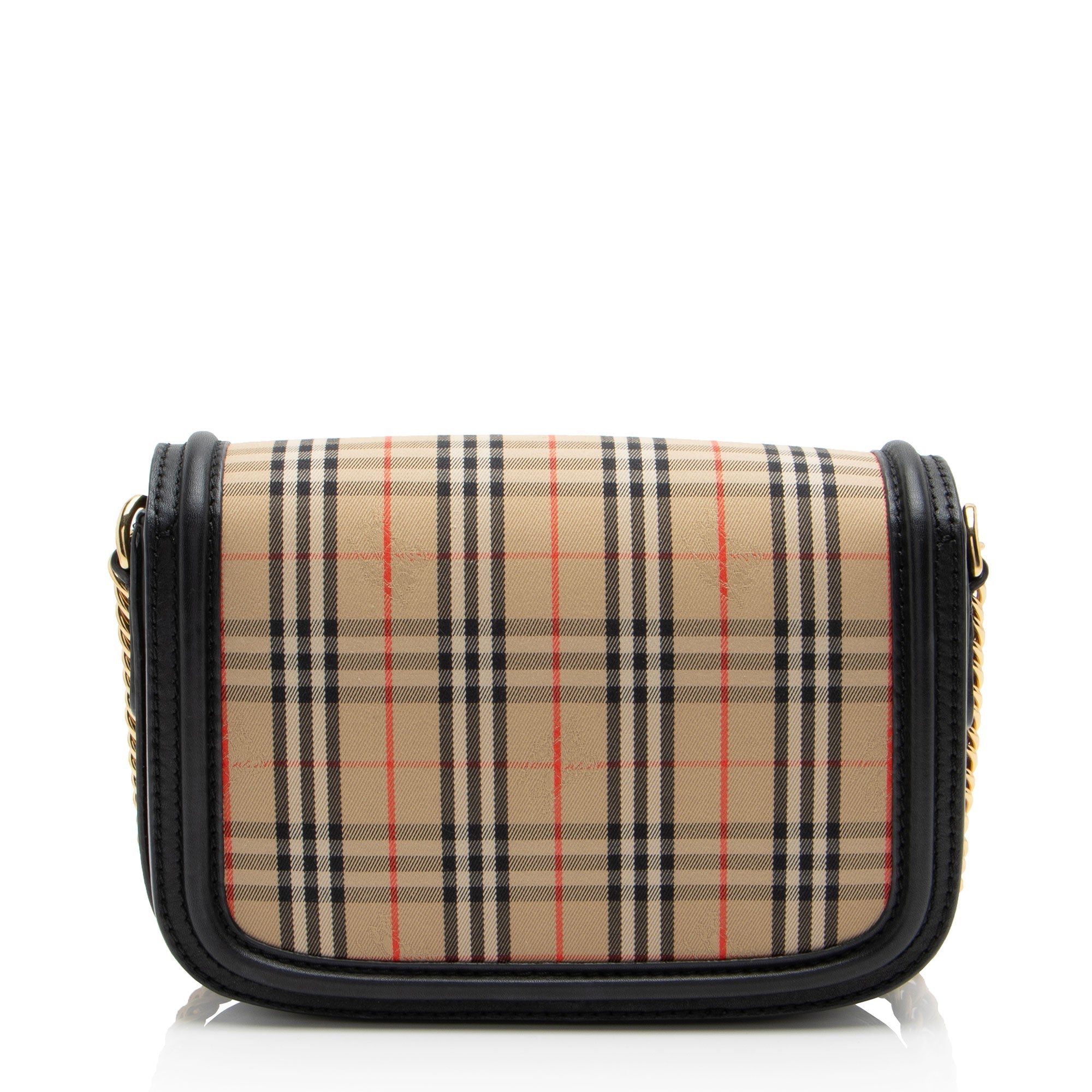 Burberry Horseferry Check Link Flap Bag (SHF-XUN7RC)