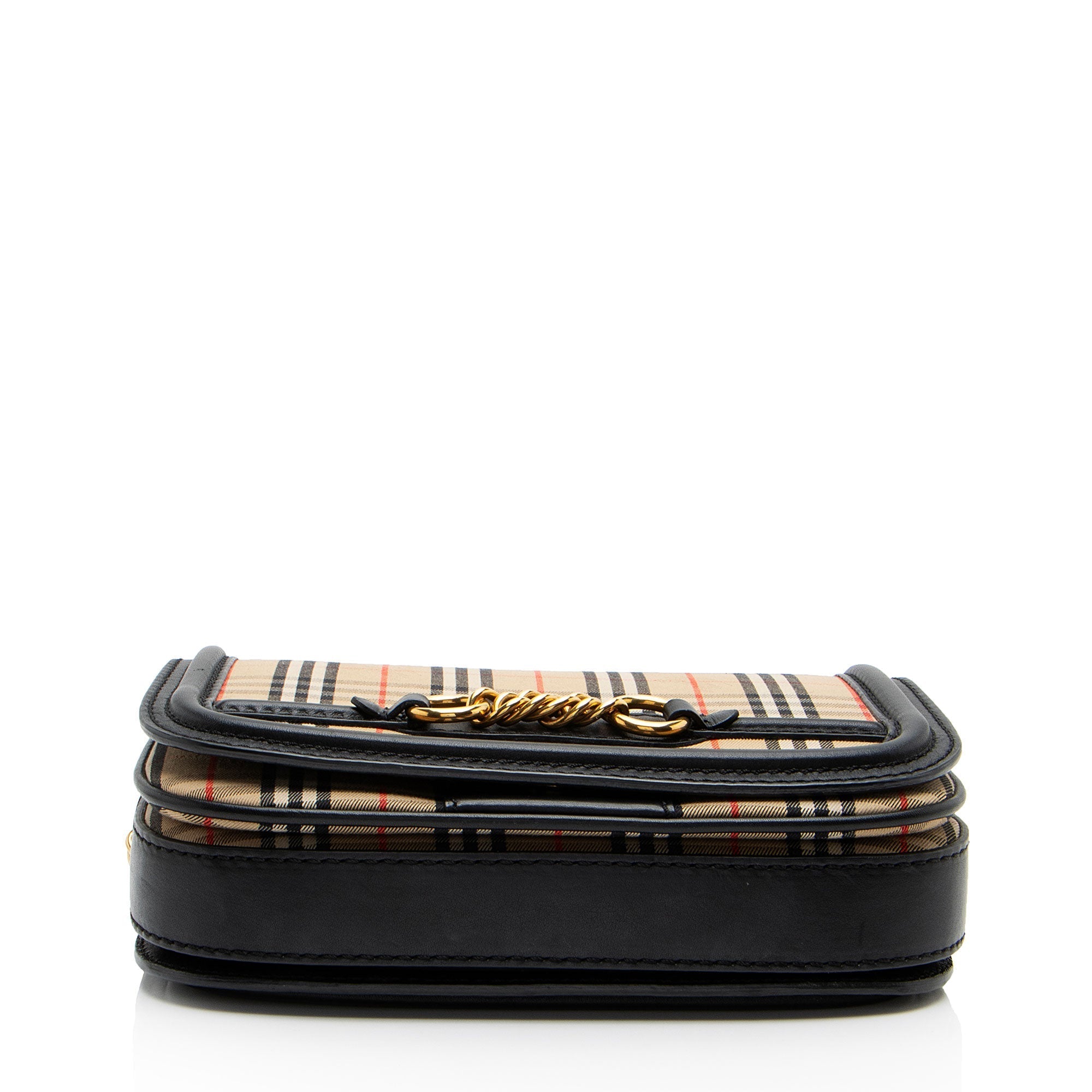 Burberry Horseferry Check Link Flap Bag (SHF-XUN7RC)