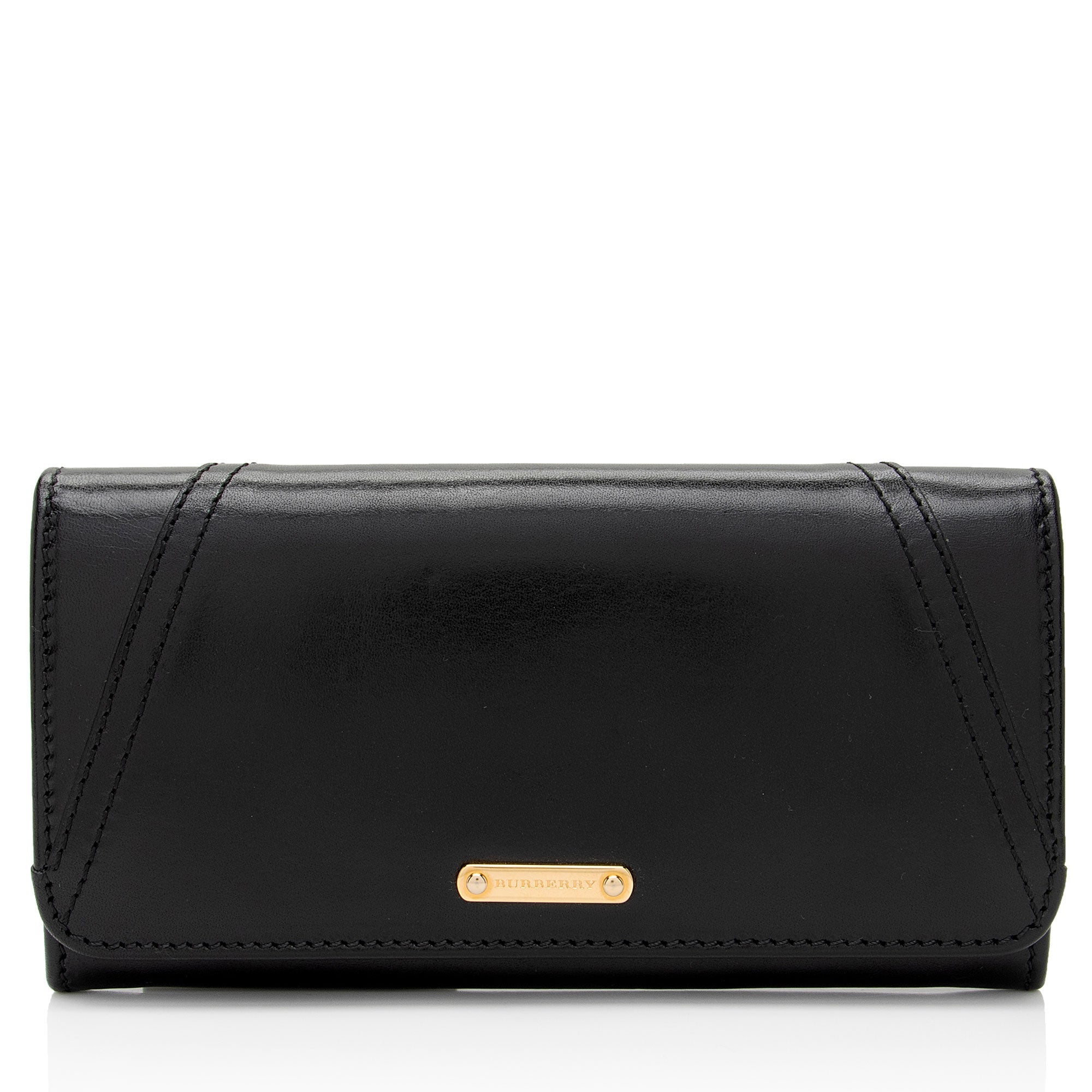 Burberry Leather Continental Wallet (SHF-wMn8br)