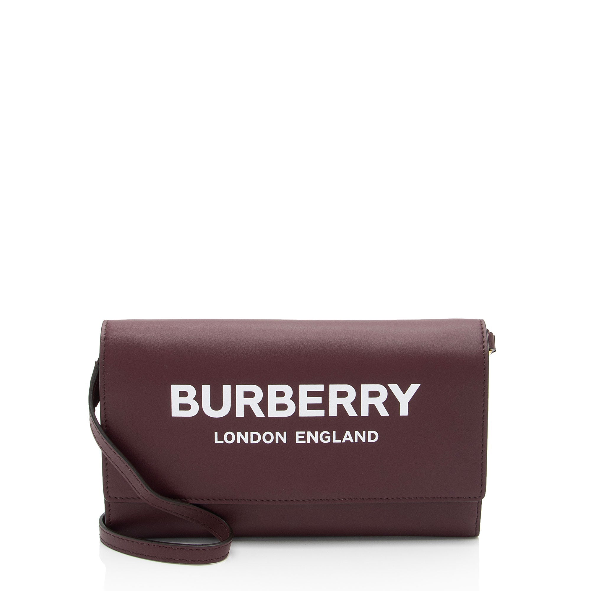 Burberry Leather Hazelmere Wallet on Strap (SHF-Xd3EZ4)
