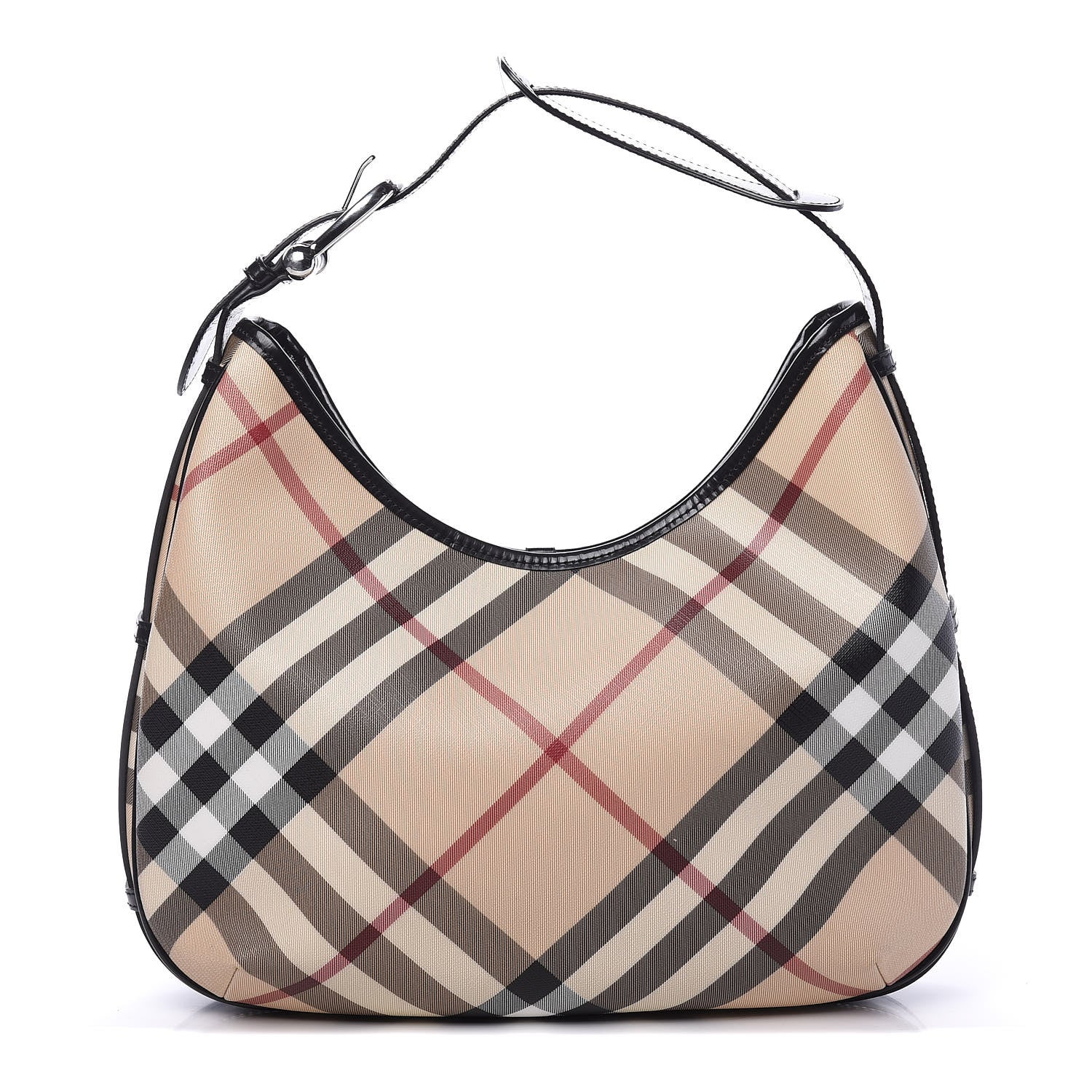 BURBERRY Nova Check Hobo Bag