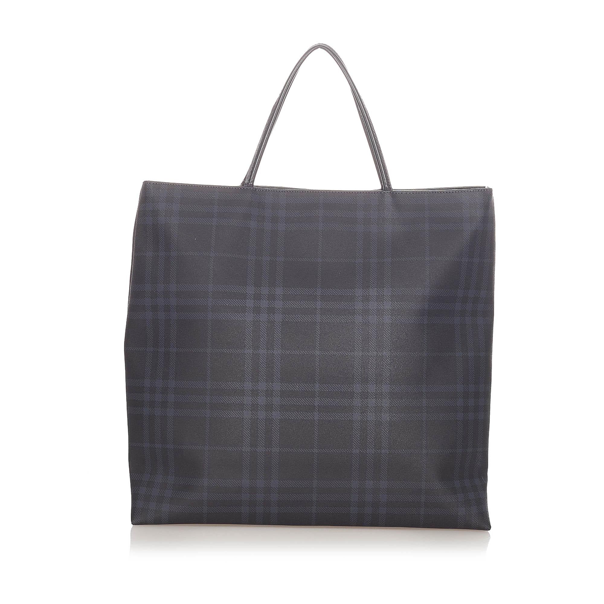 Burberry Plaid Tote Bag (SHG-21351)